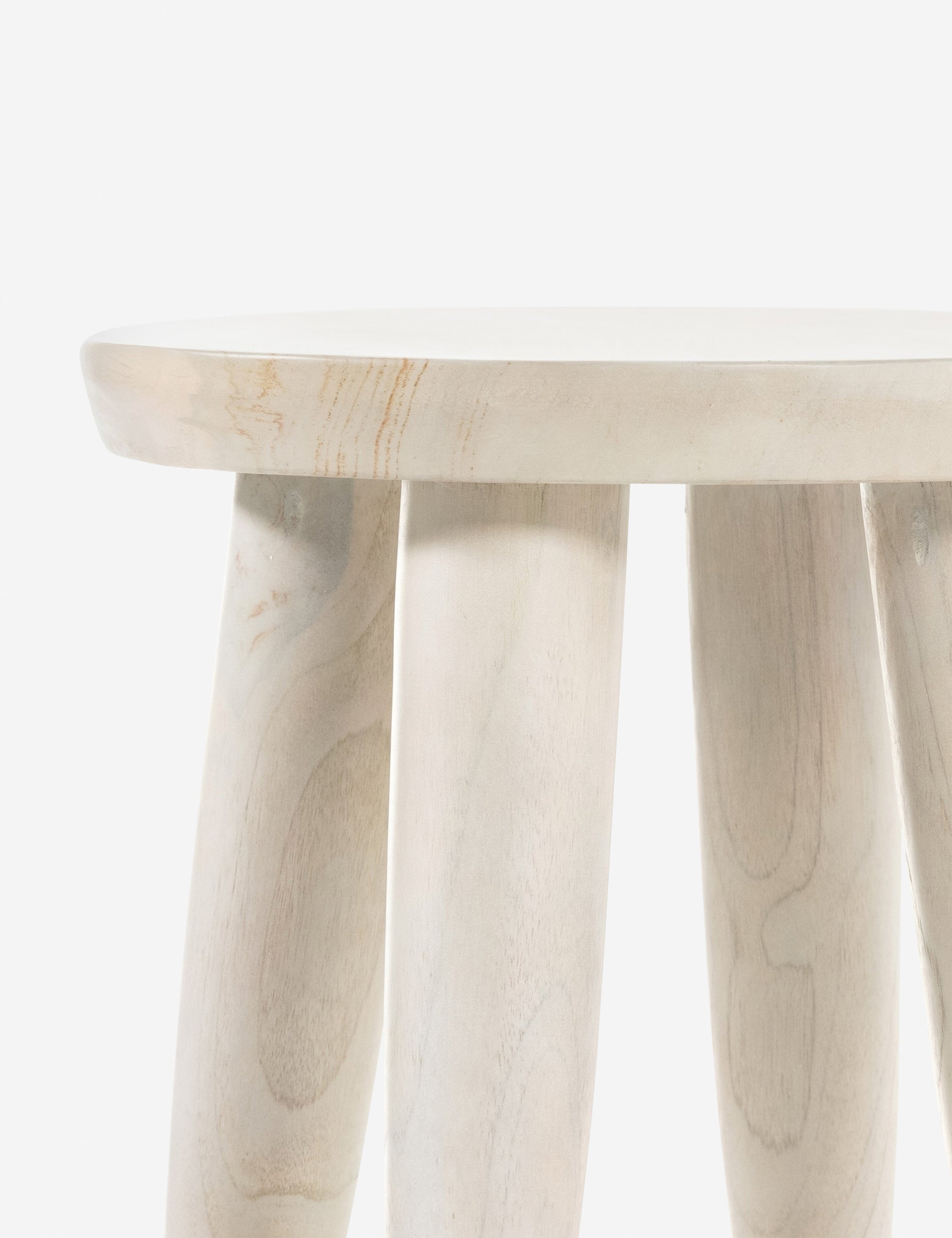 Clarabelle Round Indoor/Outdoor Stool - Durable Weather-Resistant Patio & Garden Seating - Perfect for Poolside, Deck, or Indoor Decor
