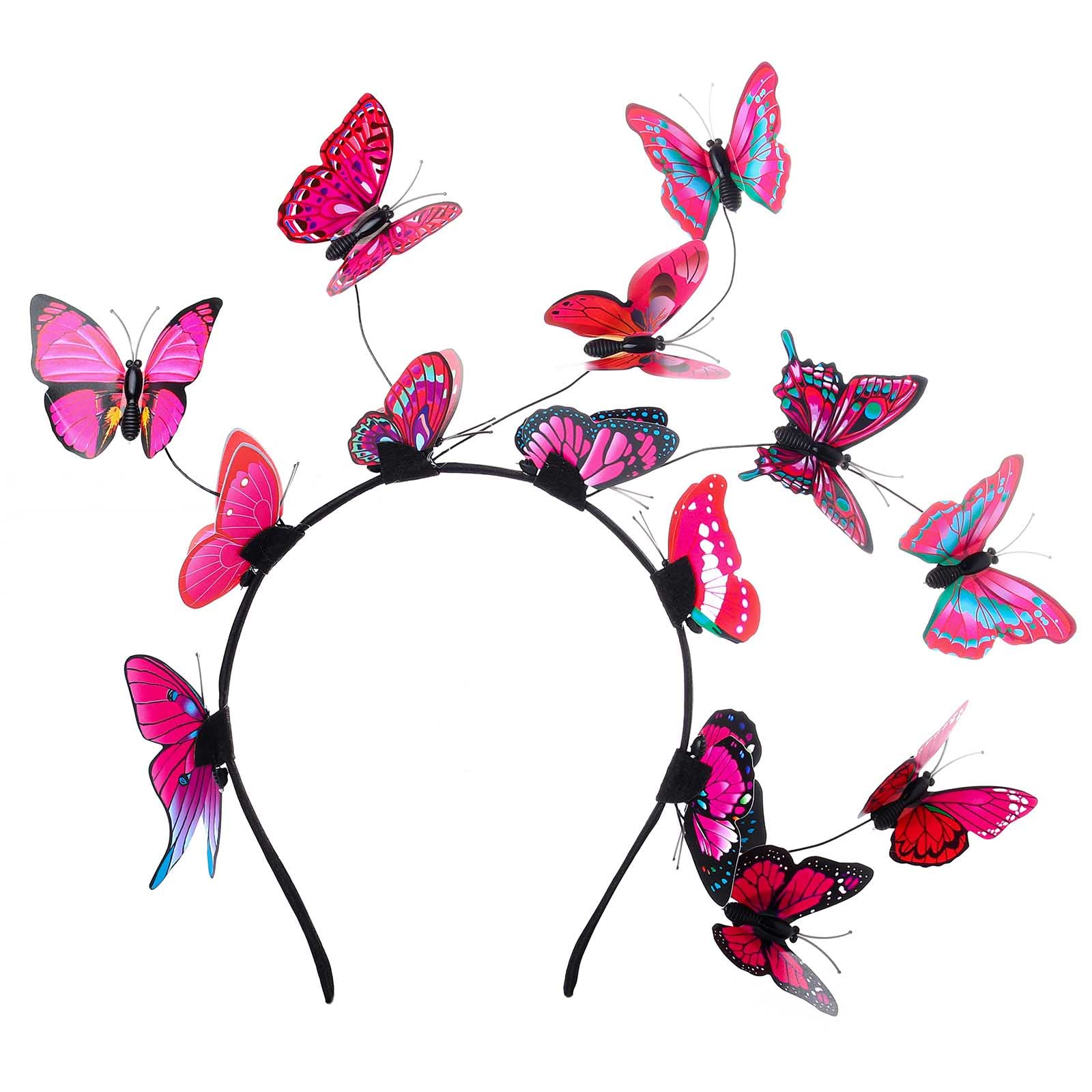 Boho Butterfly Headbands for Women - Elastic Hair Bands for Festival, Halloween Costume & Bohemian Hair Accessories | Perfect for Music Festivals, Costume Parties & Everyday Boho Style