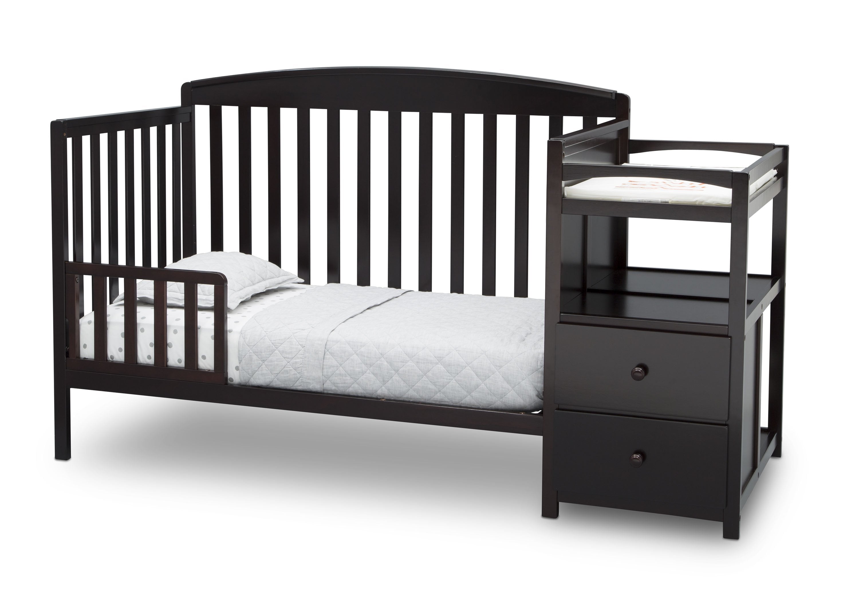 Royal Convertible Crib and Changer - 3-in-1 Baby Nursery Furniture Set with Toddler Bed & Dresser | Safe, Durable & Space-Saving for Newborns to Kids | Perfect for Nursery Rooms, Daycare Centers & Small Spaces