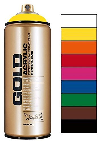Montana Gold Spray Paint Pro Pack (Shock) - Premium Artist & Graffiti Spray Paint Set for Professional Artwork, DIY Projects & Outdoor Murals