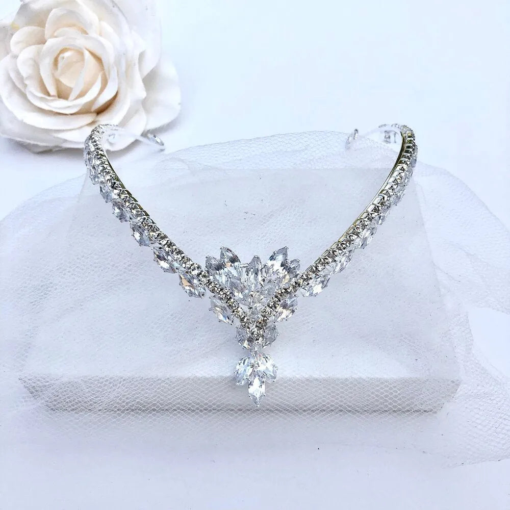 Adele Cubic Zirconia Bridal Tiara Headpiece - Elegant Wedding Crown for Bride, Bridesmaids & Special Occasions | Perfect for Weddings, Prom, Pageants & Formal Events