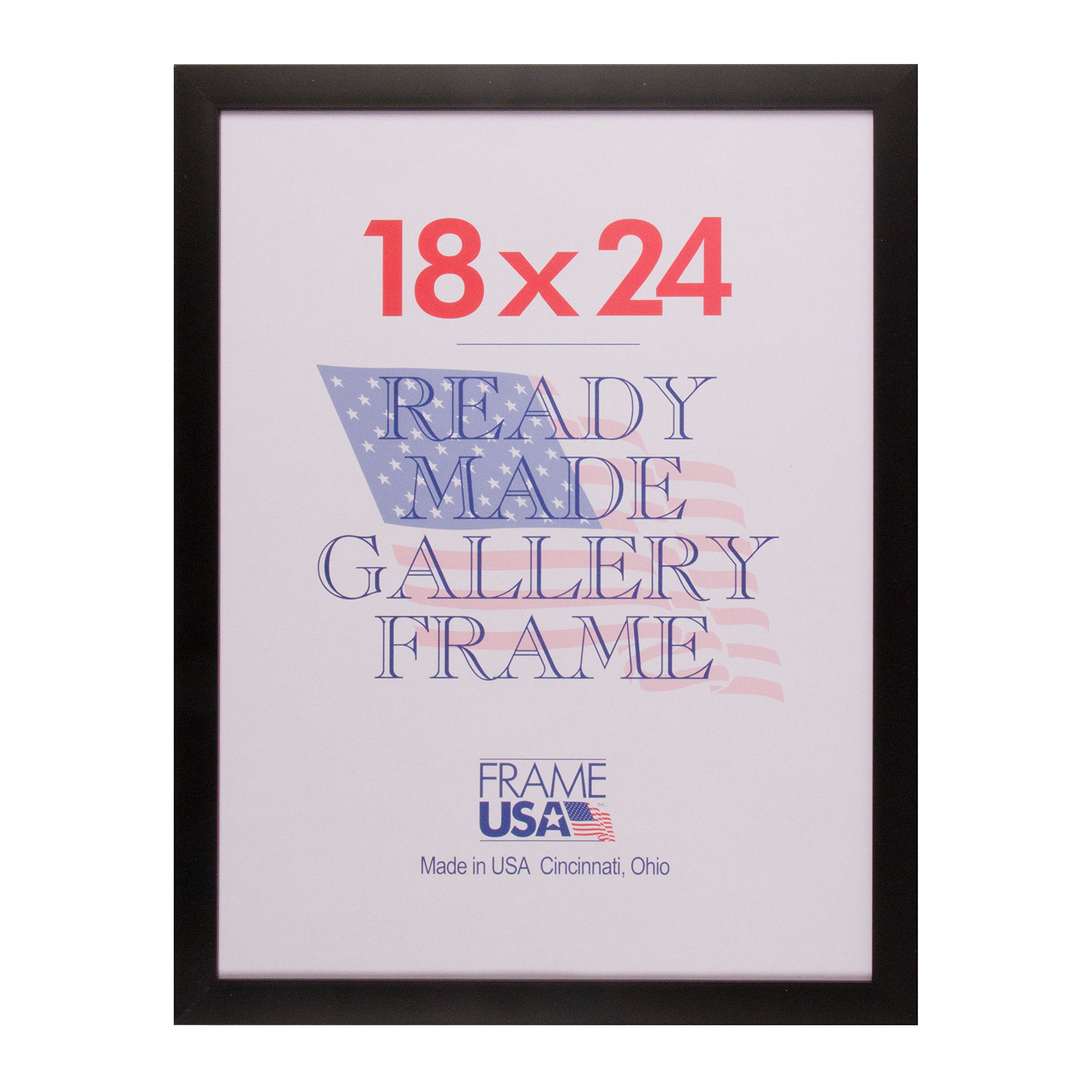Frame USA Simply Poly Series 18x24 Polystyrene Poster Frames (Black) - Lightweight & Shatterproof Picture Frames for Home Decor, Office, Dorm Room - Choose Color & Size