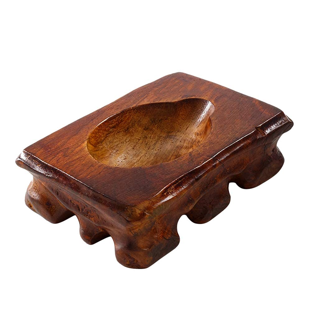 FMOGE Wooden Tobacco Pipe Stand - Retro Solid Wood Pipe Rack Holder for Smoking Accessories - Display & Organize Pipes on Tabletop - Perfect Gift for Men & Pipe Enthusiasts - Home, Office, or Smoking Lounge Decor