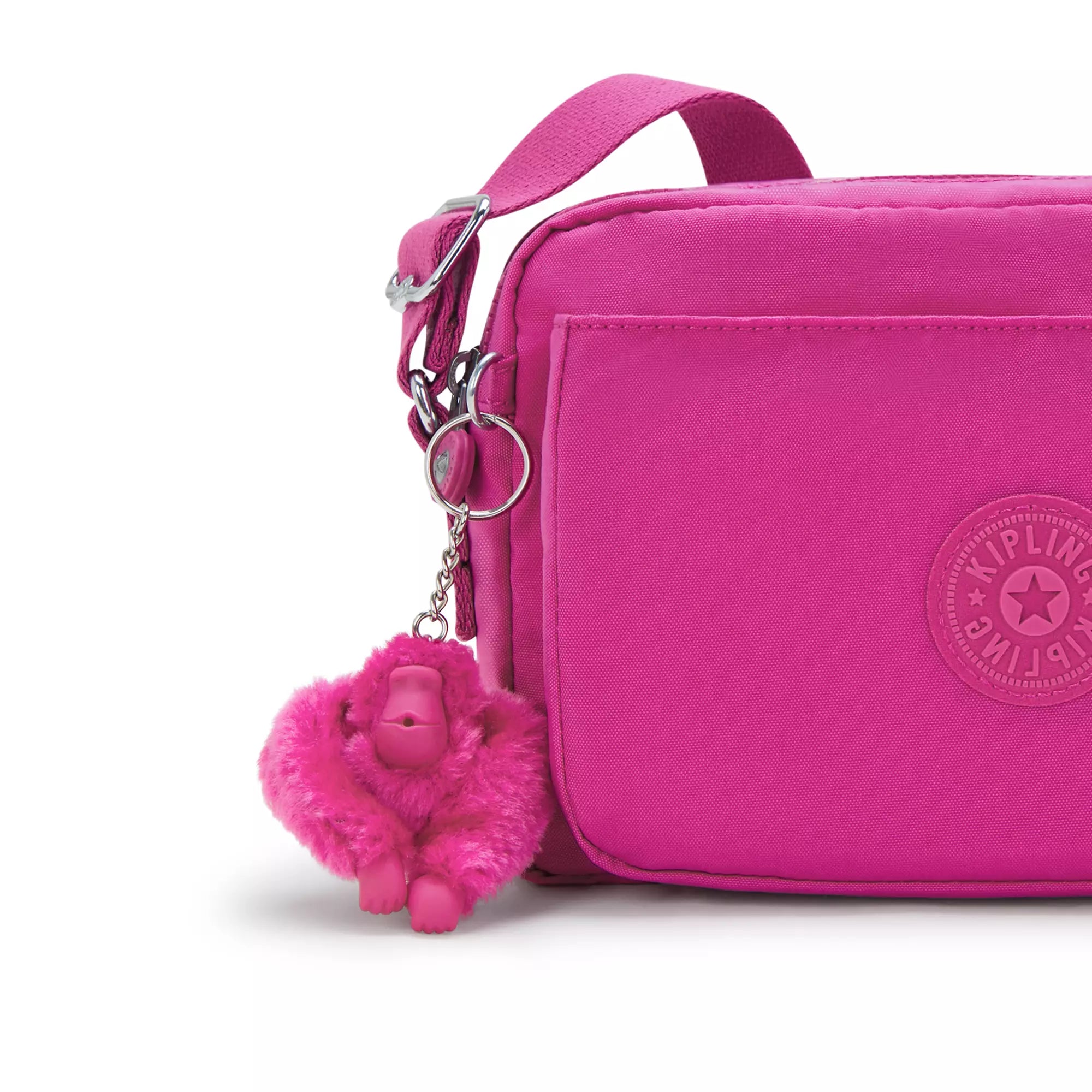 Kipling Abanu Medium Crossbody Bag - Glowing Fuchsia, Lightweight & Durable Women's Shoulder Bag for Travel, Work & Everyday Use