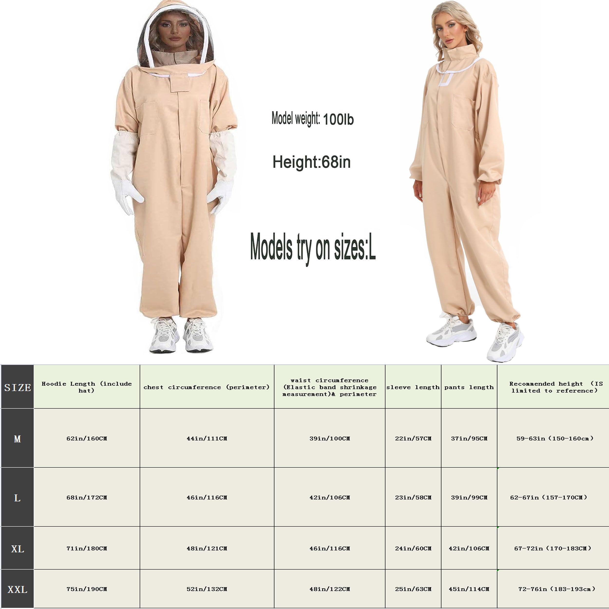 Sting Proof Beekeeping Suit for Women & Men - Full Body Protection with Gloves | Beekeeping, Honey Harvesting, and Hive Inspection