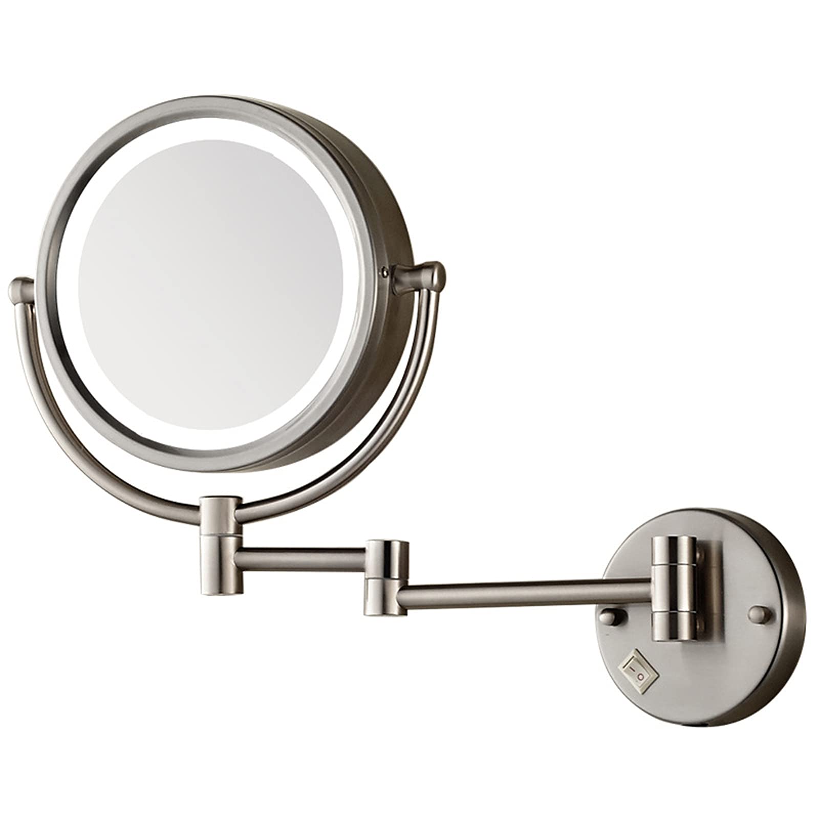 XYXH LED Makeup Mirror with Light - 10X Magnification Vanity Mirror for Bathroom, Wall Mounted & 360° Swivel Rechargeable Cosmetic Mirror - Perfect for Makeup Application, Skincare Routine & Shaving