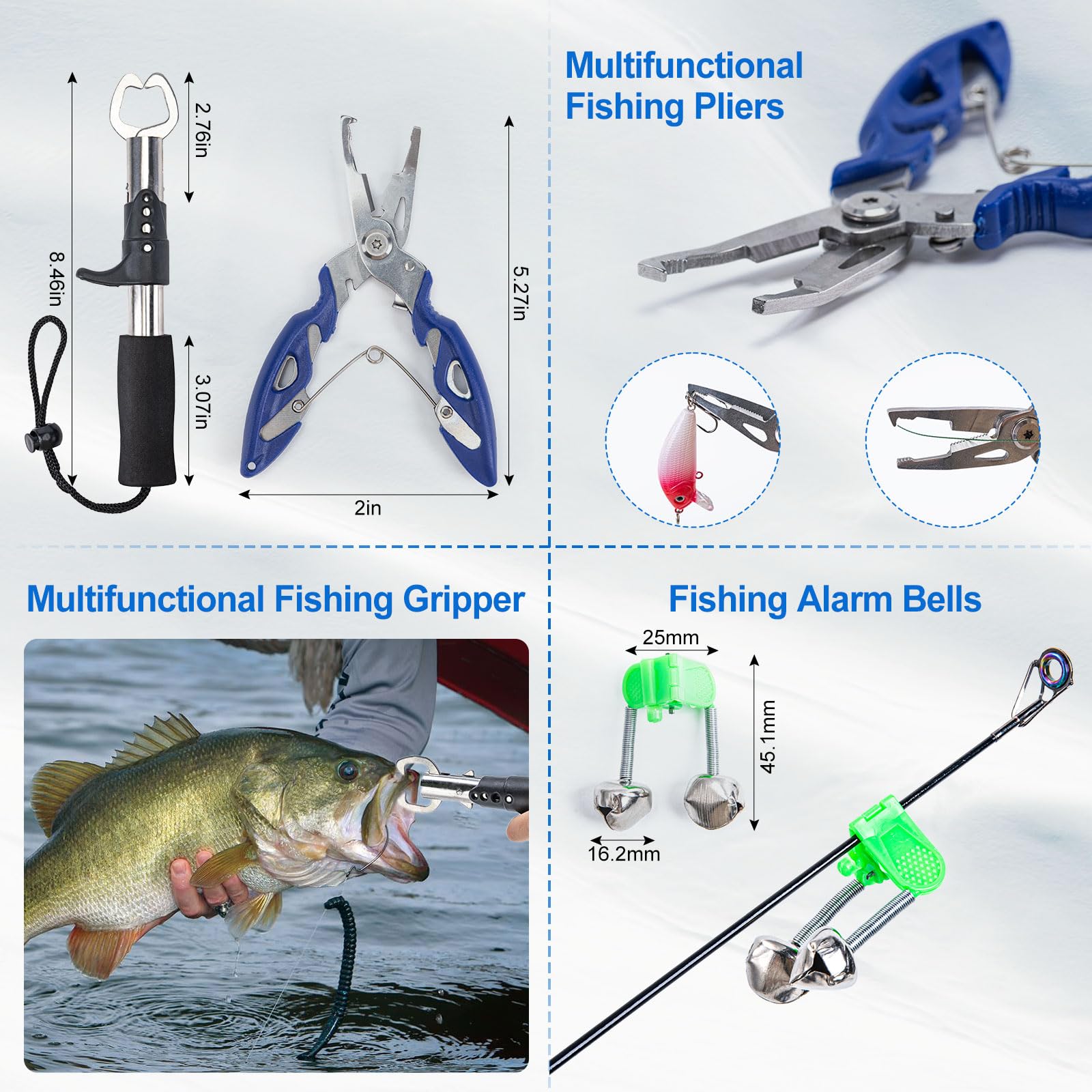 Goture Telescopic Fishing Rod and Reel Combo Kit - Lightweight Spinning Reel with Lures Set & Durable Hard Shell Case - Perfect for Saltwater Fishing, Travel & Beginners - Ideal Fishing Gift for Men (Great for Camping, Beach Trips & Outdoor Adventures)