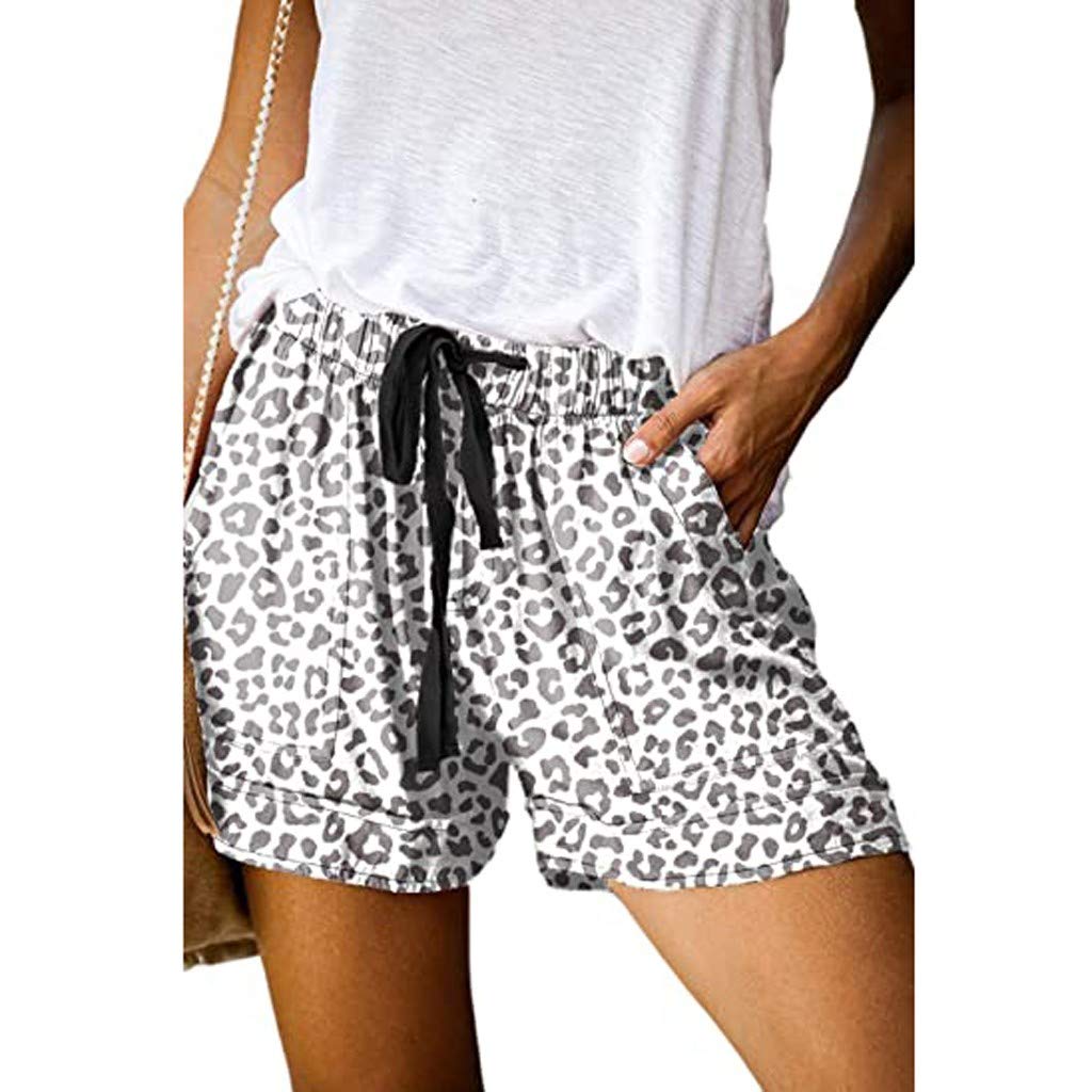 Women's Summer Shorts - Elastic Waist Comfy Beach Shorts for Casual & Sleepwear
