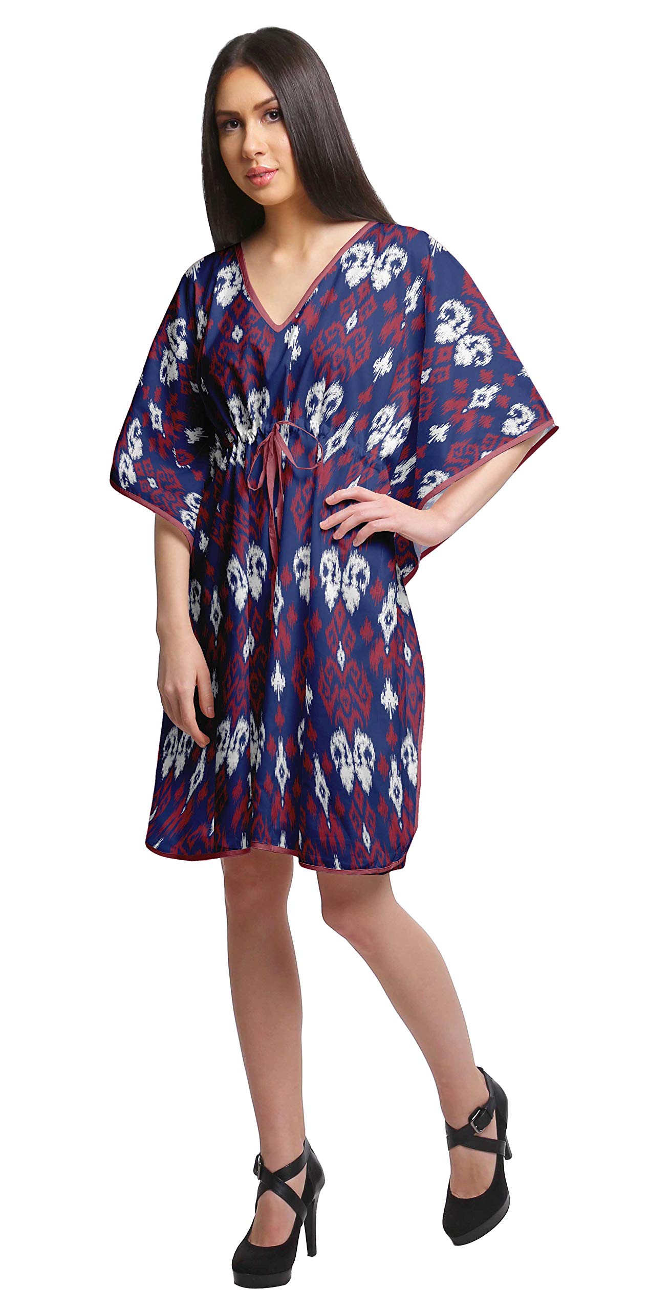 Women's Moomaya Beach Kaftan Dress - Flowy Printed Bikini Cover Up, Plus Size Swimwear Coverup for Pool, Vacation & Summer Outfits