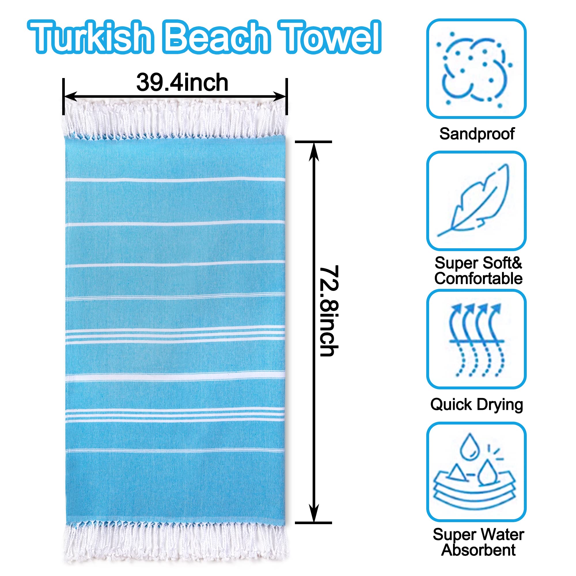 Premium 2-Pack Oversized Beach Towels 39