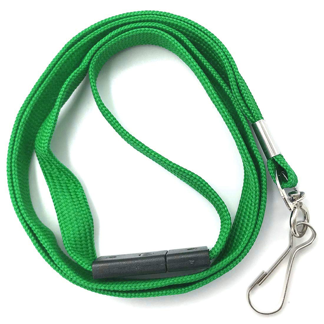 Premium Breakaway Safety Lanyard with J-Hook for ID Badges - Office & Events (50 PCS)
