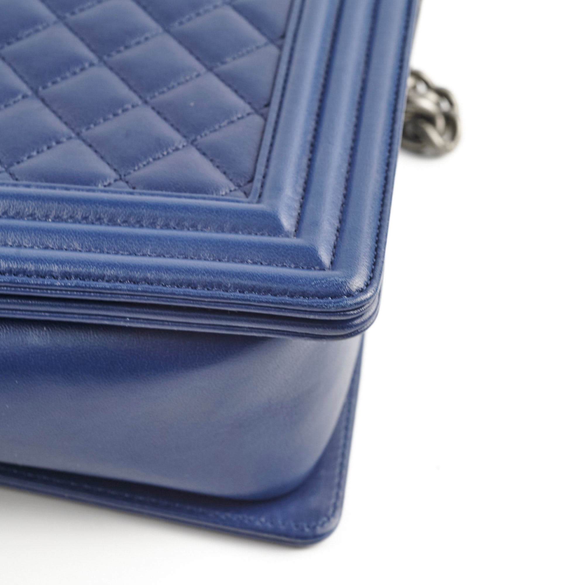 Chanel New Medium Boy Bag in Dark Blue - 2021 Collection | Luxury Crossbody Handbag for Women, Perfect for Parties & Evening Events