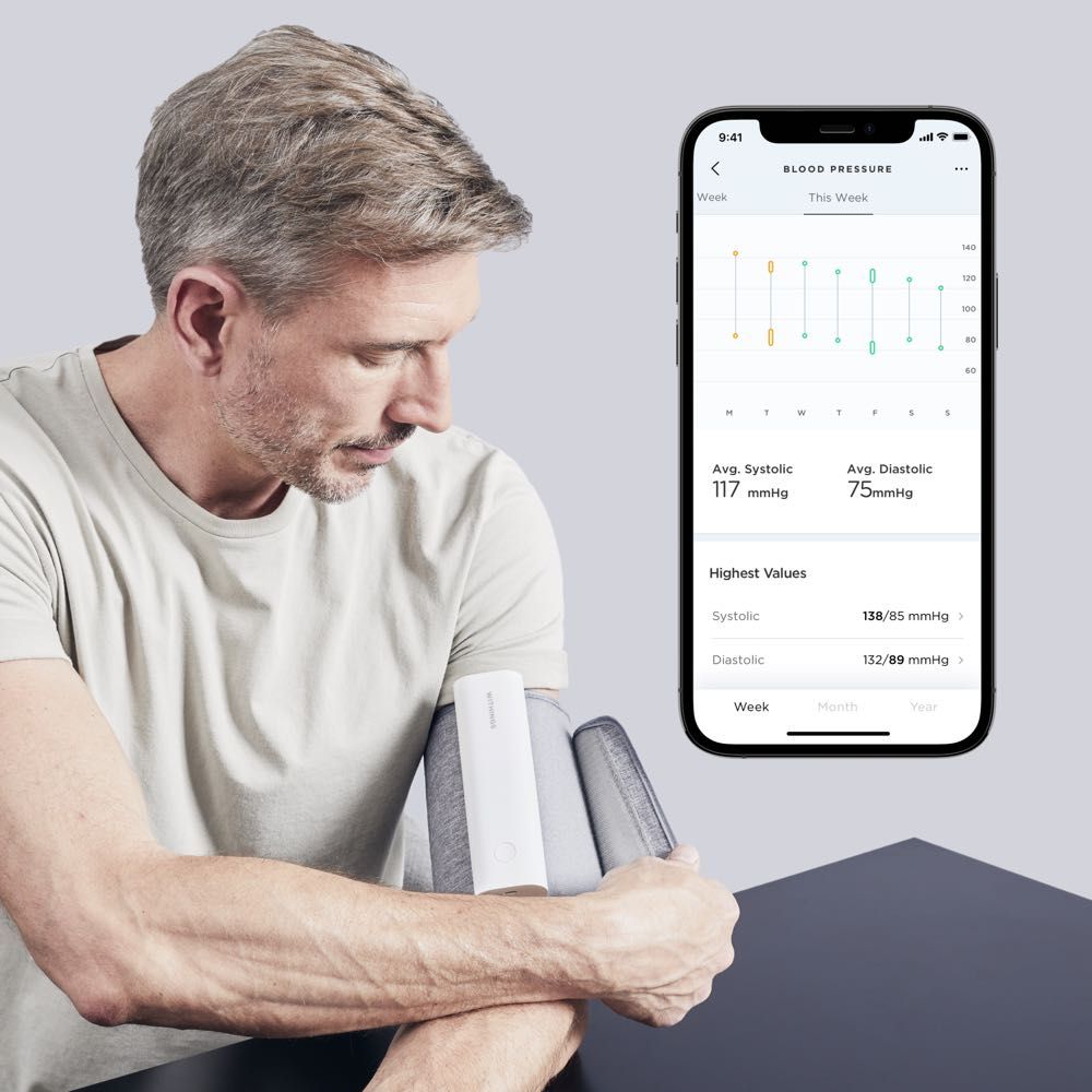 Withings BPM Connect - WiFi Smart Blood Pressure Monitor for Home Use | Accurate Digital BP Machine with App Tracking | Ideal for Health Monitoring & Fitness Enthusiasts