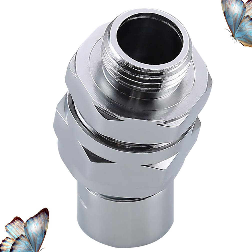 Cabilock Flexible Faucet Connector Hose - Swivel Joint Adapter for Shower Sprayer, Ball Shower Hose Connector & Arm Extender - Universal Fit for Kitchen Sink, Bathroom Shower & Outdoor Faucets - Includes Bright LED Shower Head with 360° Rotation