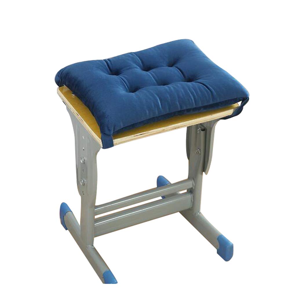 Soft Washable Thickened Stool Pads with Ties - Non-Slip Seat Cushion for Home & Office Chairs (Blue) | Comfortable Support for Dining, Work, or Relaxing