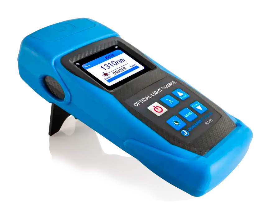 High-Power Multi-Mode & Single-Mode Fiber Optic Light Source with FC/LC/SC (PC/UPC) Adapters - Perfect for Network Testing, Data Centers & Telecom Installations