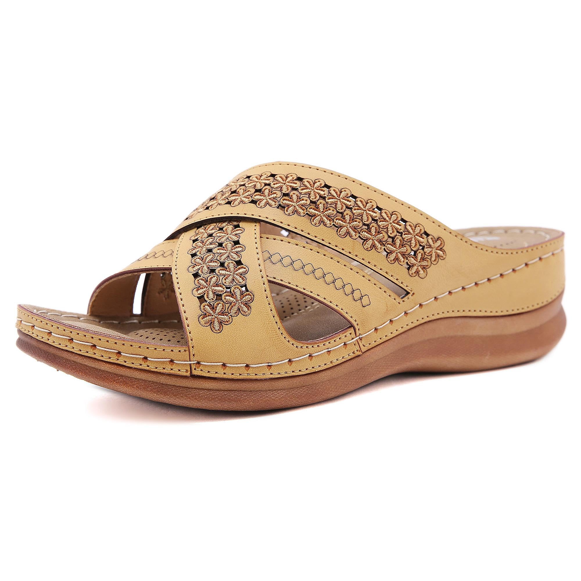 Women's Comfortable Wedge Sandals for Walking, Beach & Summer - Casual & Dressy Shoes for Outdoor, Travel & Daily Wear