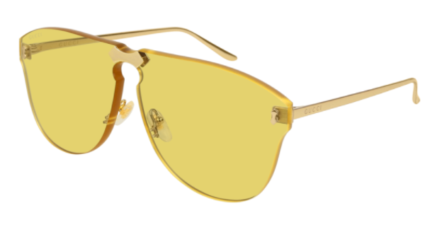 Gucci GG 0354S 004 Gold/Yellow Unisex Sunglasses - Luxury Designer Shades for Men & Women - Perfect for Beach, Driving & Outdoor Activities