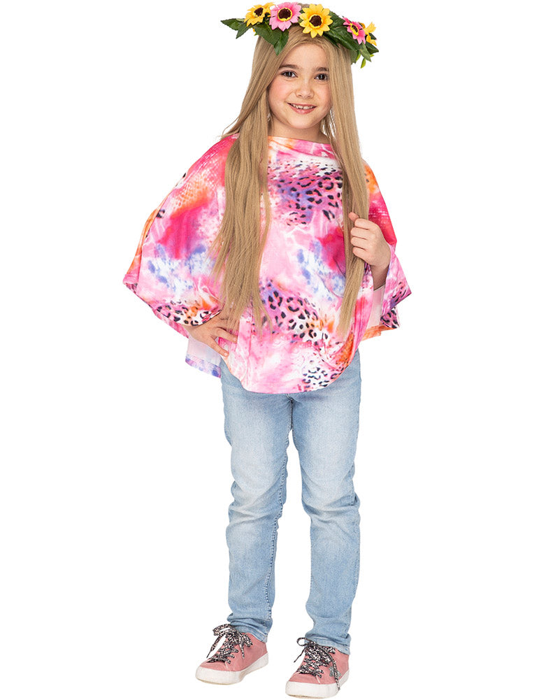 60s Flower Child Kids Costume Kit - Hippie Outfit for Boys & Girls - Perfect for Halloween, Dress Up Parties & Theme Events