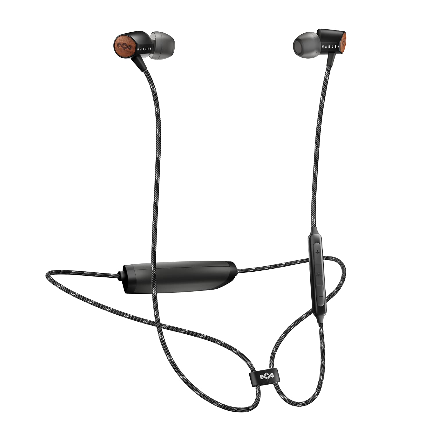 House of Marley Uplift 2 Wireless Bluetooth Headphones with Mic - 10 Hour Playtime, Eco-Friendly Materials (Black) | Perfect for Workouts, Commuting & Travel
