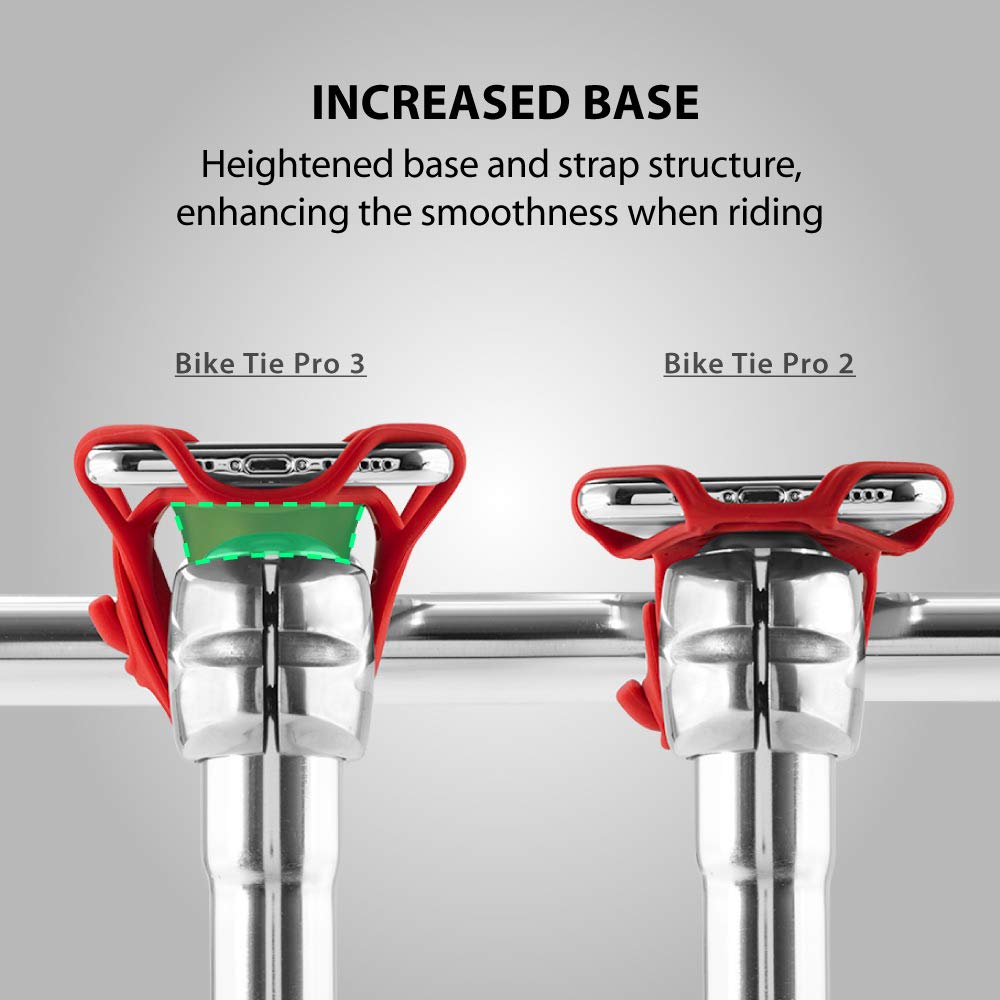 BONE Bike Tie Pro 3 Universal Bike Phone Mount Holder - Compatible with iPhone 14/13/12/11 Pro Max, Galaxy S24/S23/S22/S21/S20/Note Series - Fits 5.8