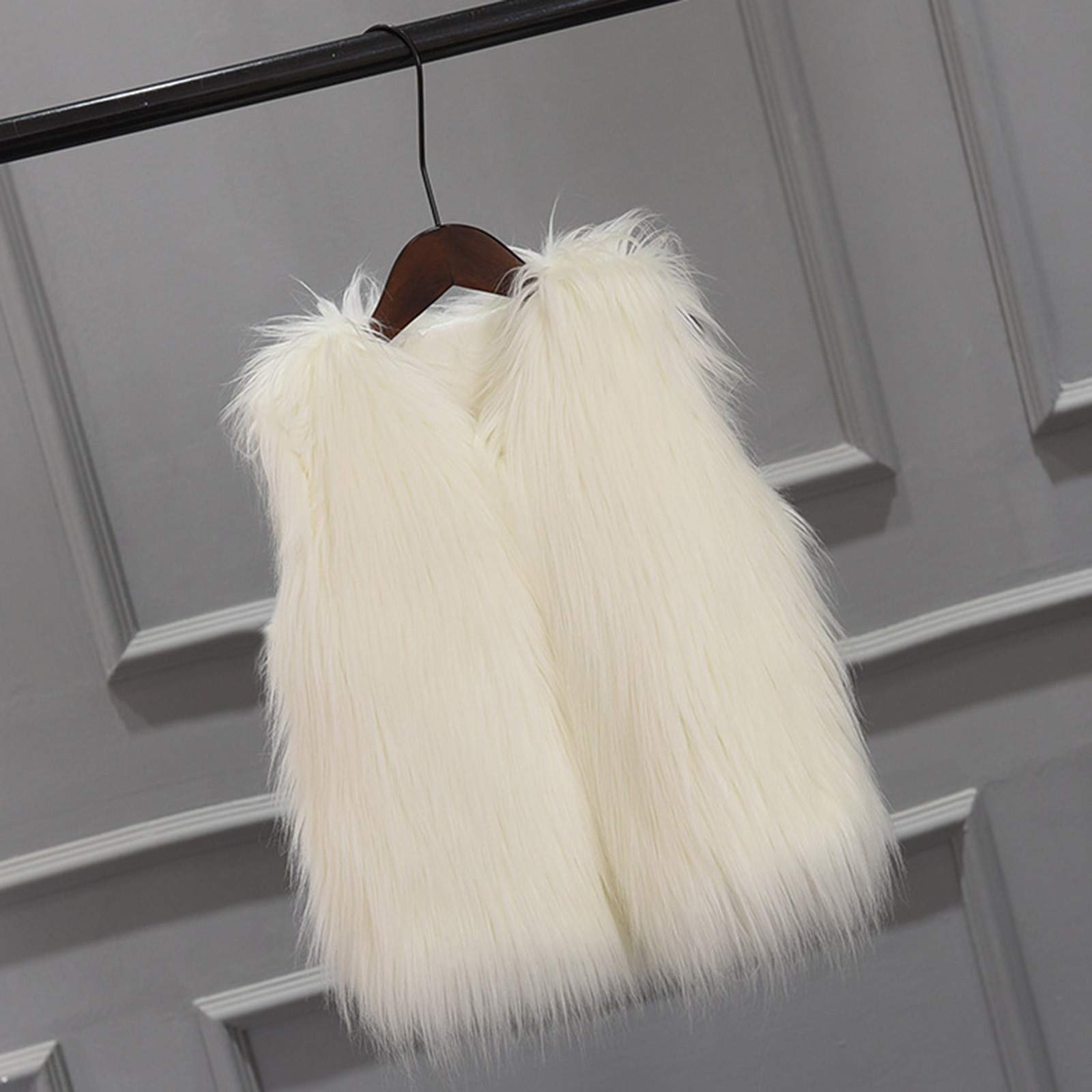 Kids Faux Fur Vest Jacket - Warm Winter Sleeveless Waistcoat for Baby Girls | Cozy Outerwear for School, Playdates & Holiday Outfits