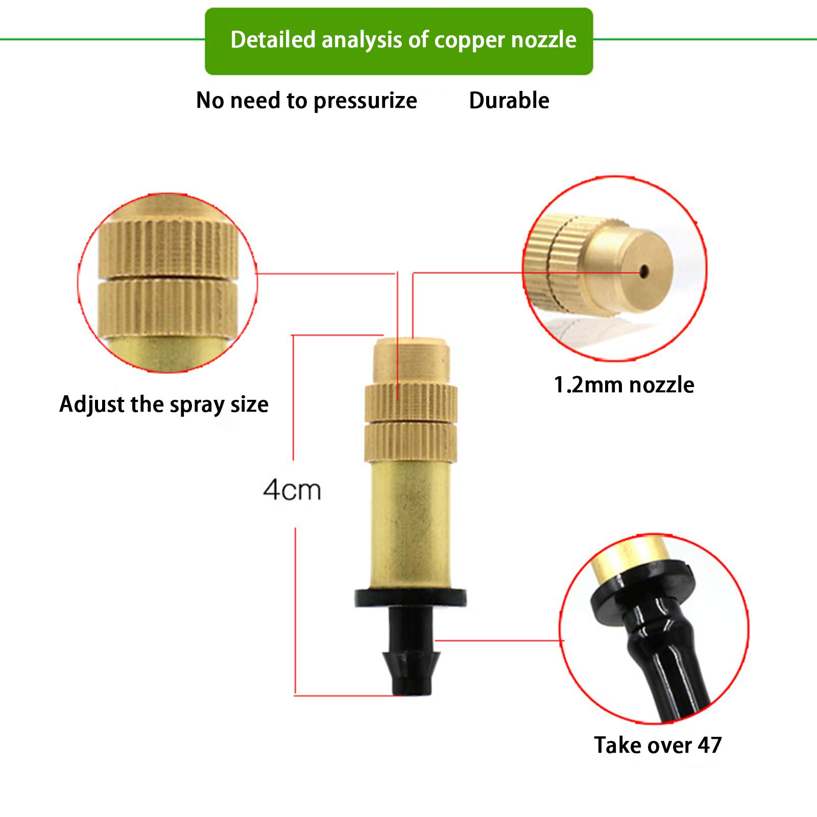 **Drip Irrigation Kit - Adjustable Nozzles & Water Pump for Garden, Greenhouse, Patio & Lawn | Atomizing Spray System for Efficient Plant Watering | Perfect for DIY Gardening & Sustainable Landscaping**
