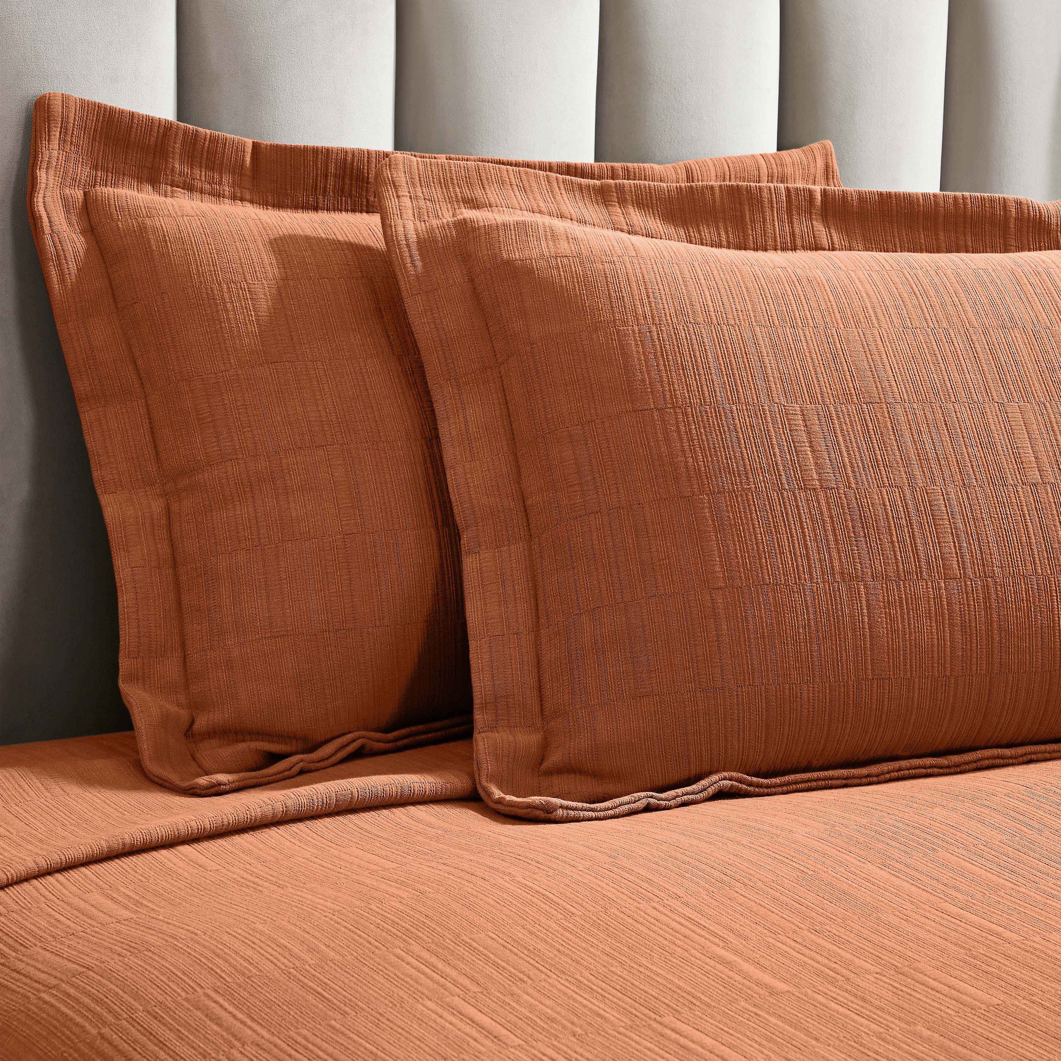 Premium Zenith Cotton Medium Weight Matelasse Bedspread & Sham Set - Queen Size, Luxury Textured Bedding for Master Bedroom & Guest Room Decor