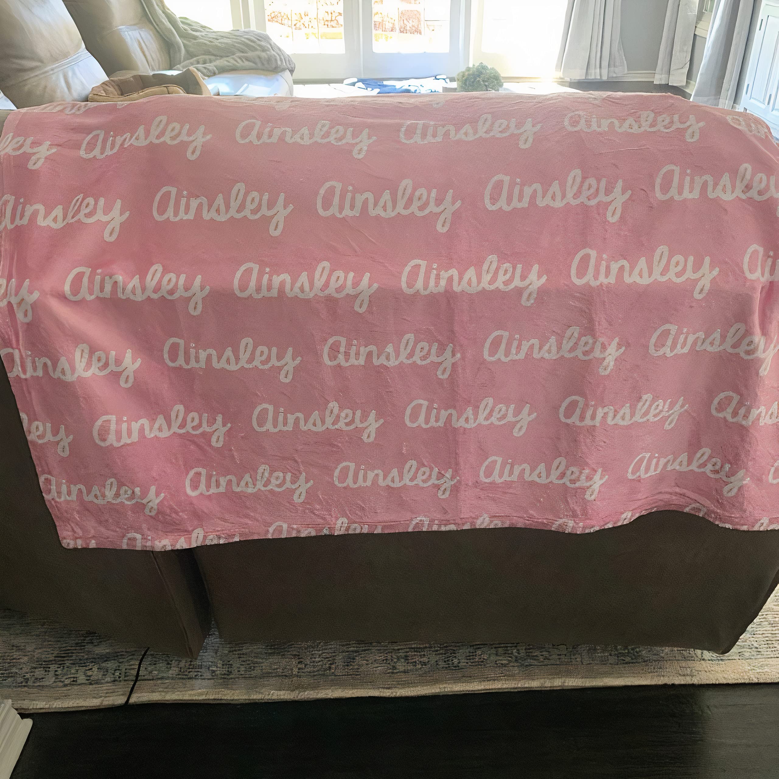 Personalized Baby Blankets with Name - Custom Baby Blanket for Girls, Toddlers & Newborns - Add Family Names for Mom, Grandma & Grandkids - Soft & Cozy Gift for Baby Showers, Nursery, Cuddling & Photo Props