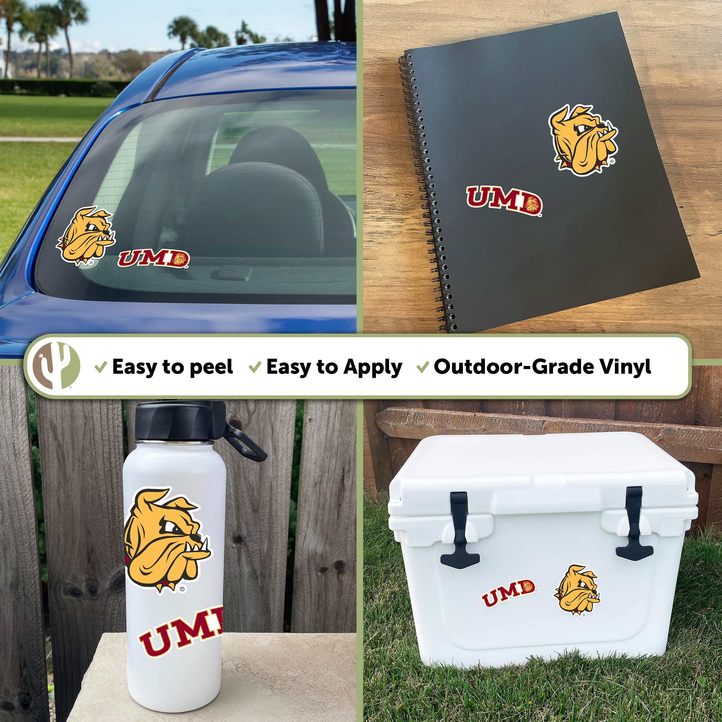 University of Minnesota Duluth Bulldogs UMD Champ Vinyl Decal Sticker Set - 4 Inch Waterproof Laptop, Water Bottle, Car & Scrapbook Decor - Perfect for School Spirit, College Gifts & Fan Accessories