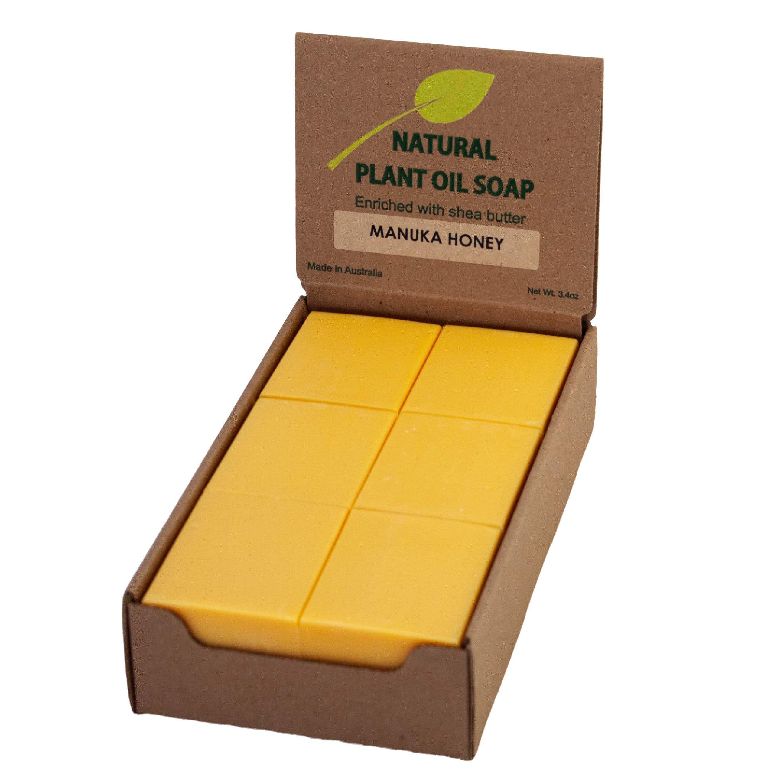 Manuka Honey Soap Bars - 12 Pack, 3.5oz with Shea Butter for Moisturizing Skin Care & Bath Gifts