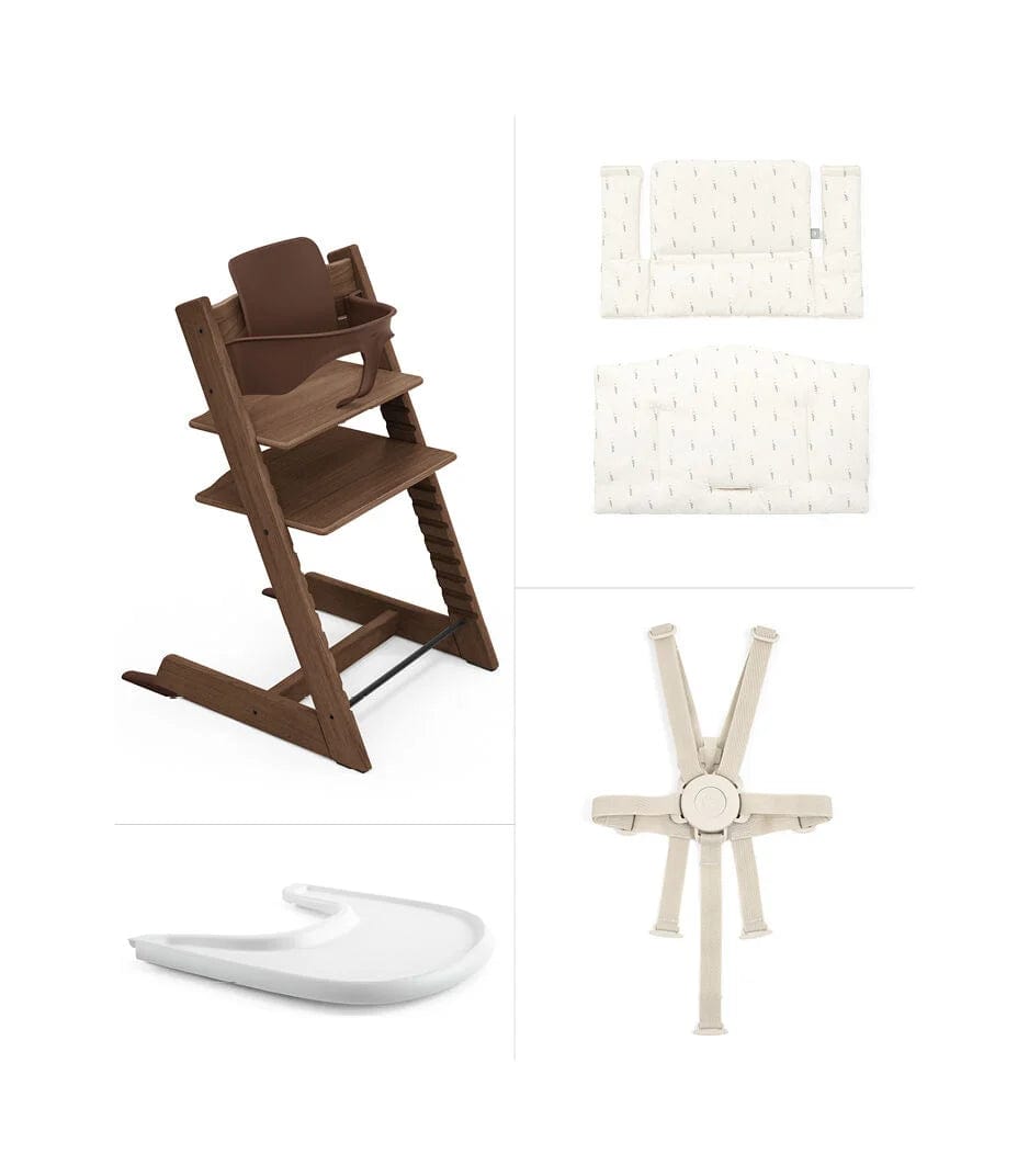 Stokke Tripp Trapp Complete High Chair with Cushion & Tray - Adjustable Baby Feeding Chair for Toddlers - Perfect for Dining, Playtime & Learning Activities