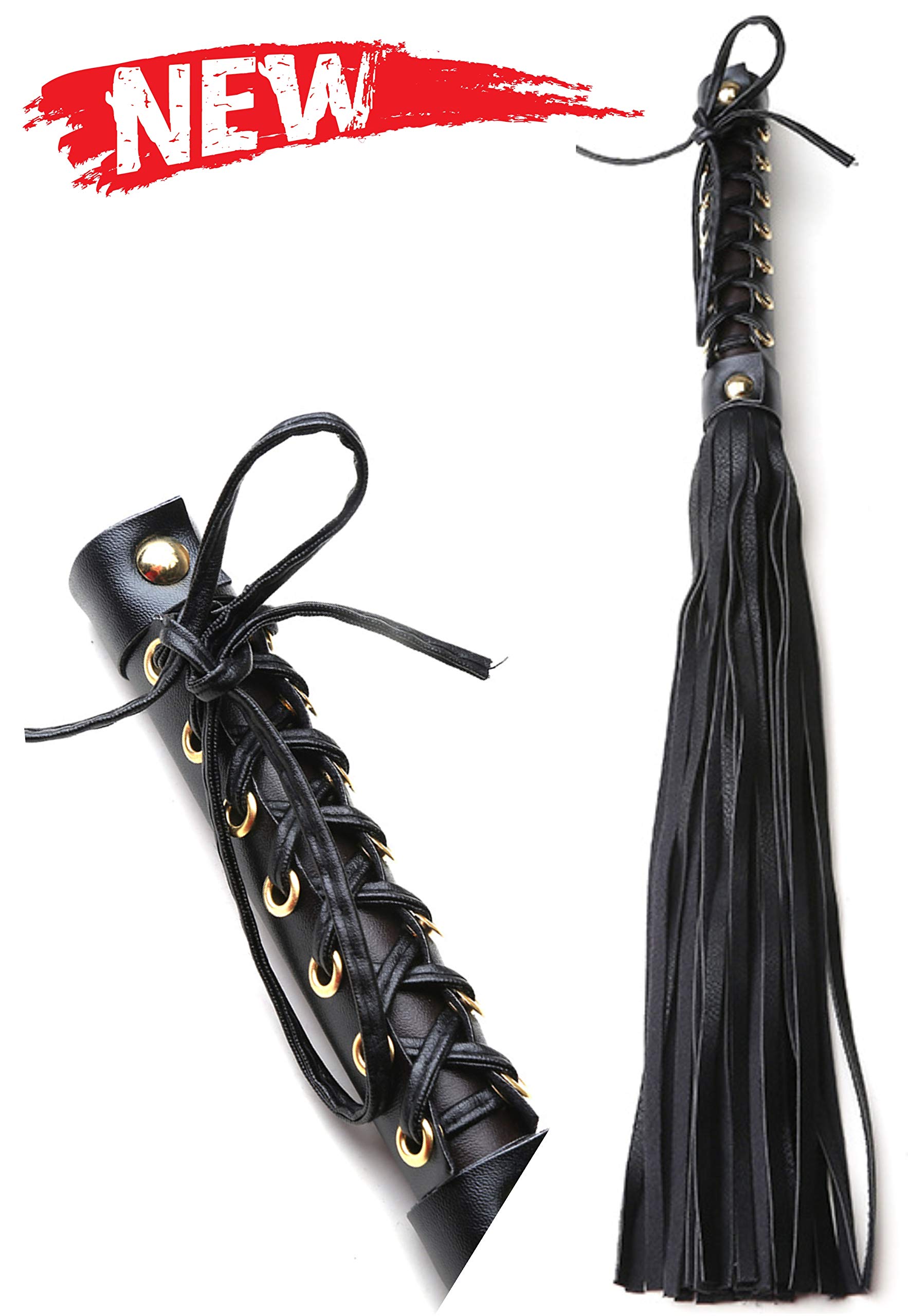 BDSM Whip for Adults - Sensual Spanking Flogger & Sex Paddle for Couples Play - Perfect for Bedroom Bondage, Roleplay & BDSM Scenes