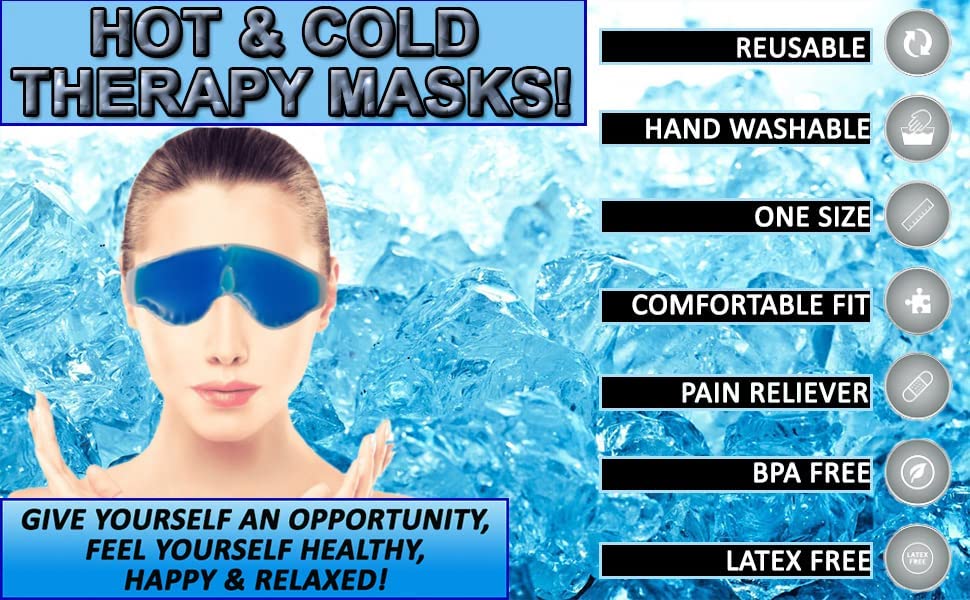 WENGTY Cooling Gel Eye Mask for Puffy Eyes & Dark Circles - Soothing Relief for Stress & Fatigue - Perfect for Travel, Work, and Home Relaxation