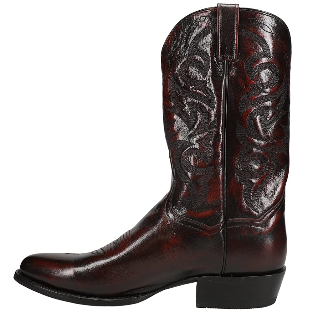 Dan Post Men's Milwaukee Round Toe Cowboy Western Boots - Black Cherry - Size 12 US - Perfect for Rodeo, Country Dancing & Western Fashion