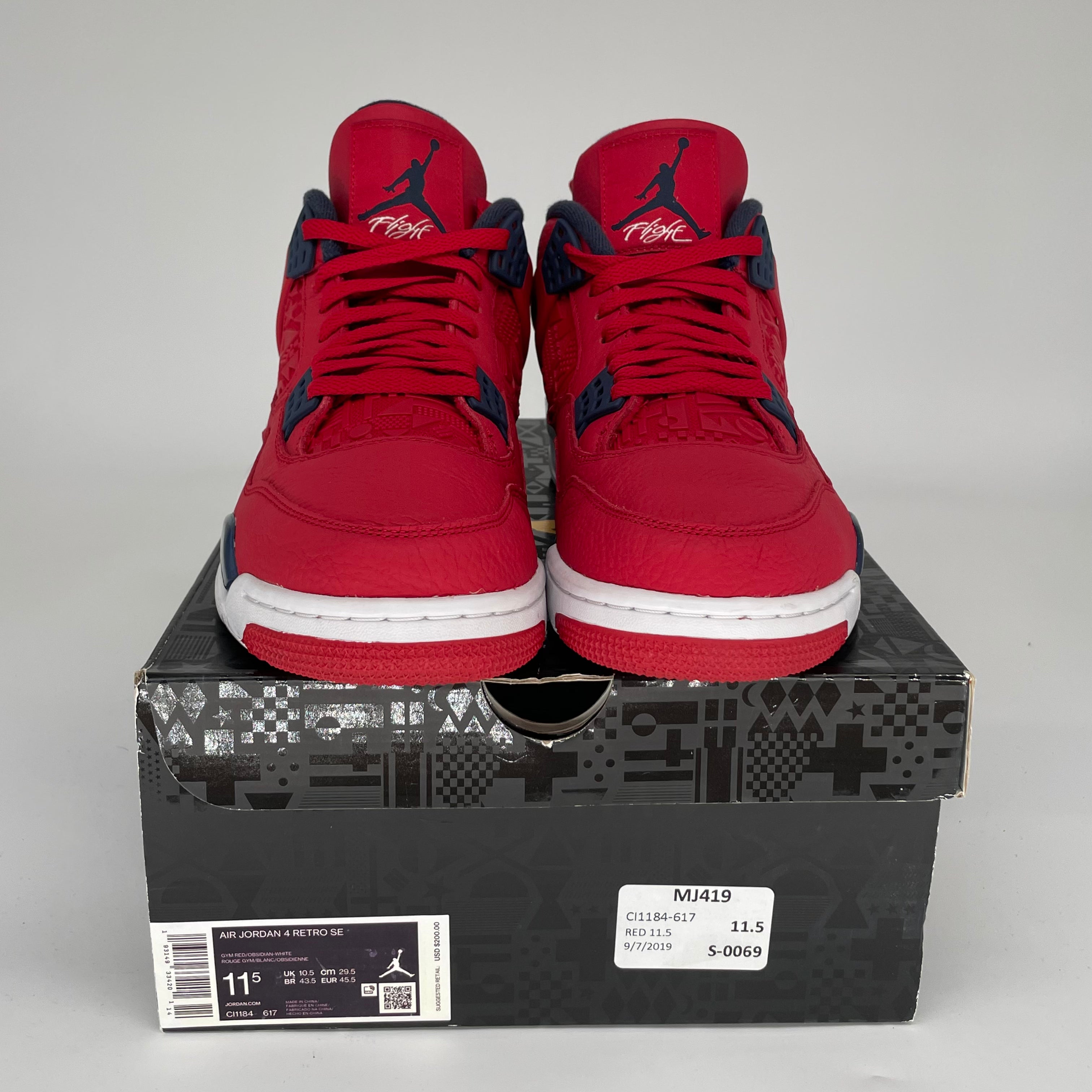AIR JORDAN 4 FIBA Basketball Shoes Men's Size 11.5 - CI1184-617 | Retro Sneakers for Basketball & Streetwear Fashion