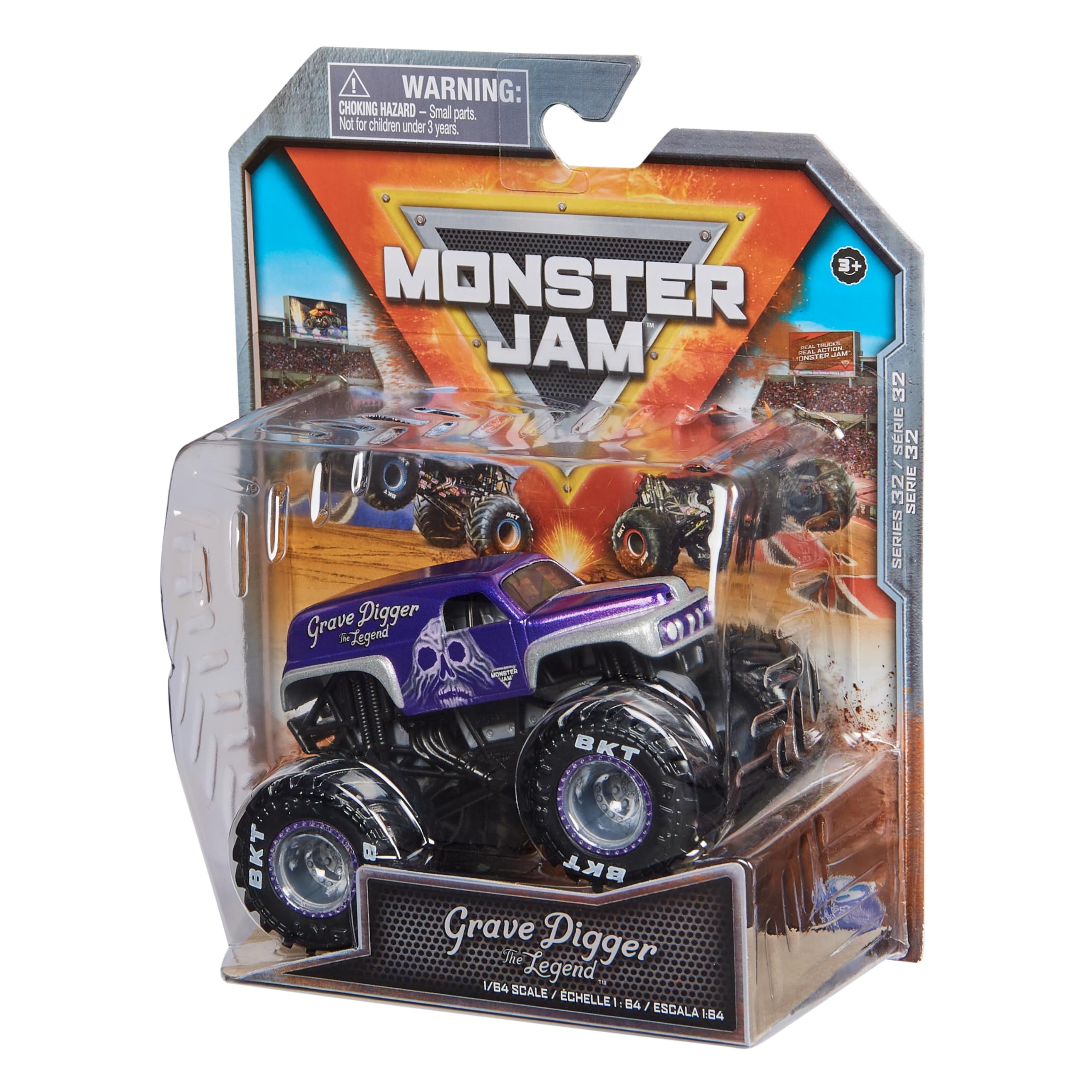 Monster Jam 2023 1:64 Scale Diecast Truck - Grave Digger The Legend Collectible Toy Car for Kids & Adults | Alternate Dimensions Series by Spin Master | Perfect for Display, Play & Racing Scenes