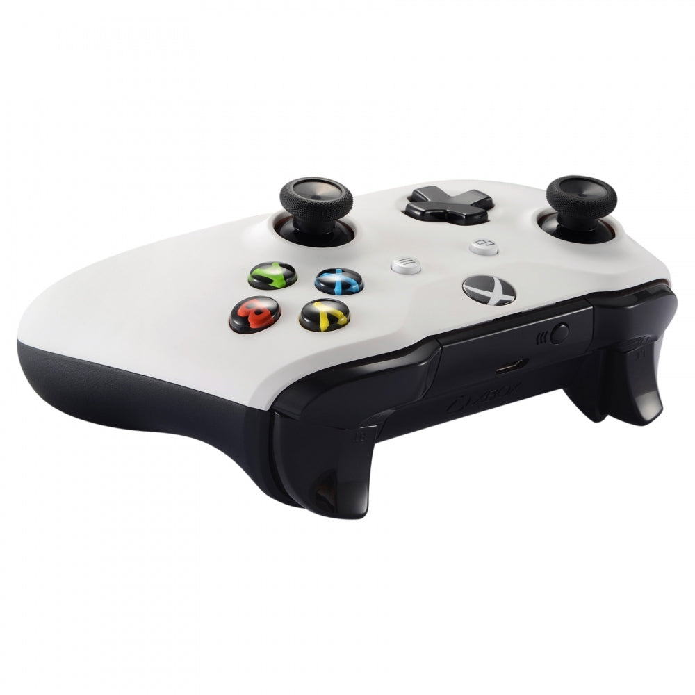 eXtremeRate White Replacement Front Housing Shell Faceplate for Microsoft Xbox One X & One S Controller - Premium Customization Kit for Enhanced Gaming Experience - Perfect for Controller Repair, Modding & Personalization