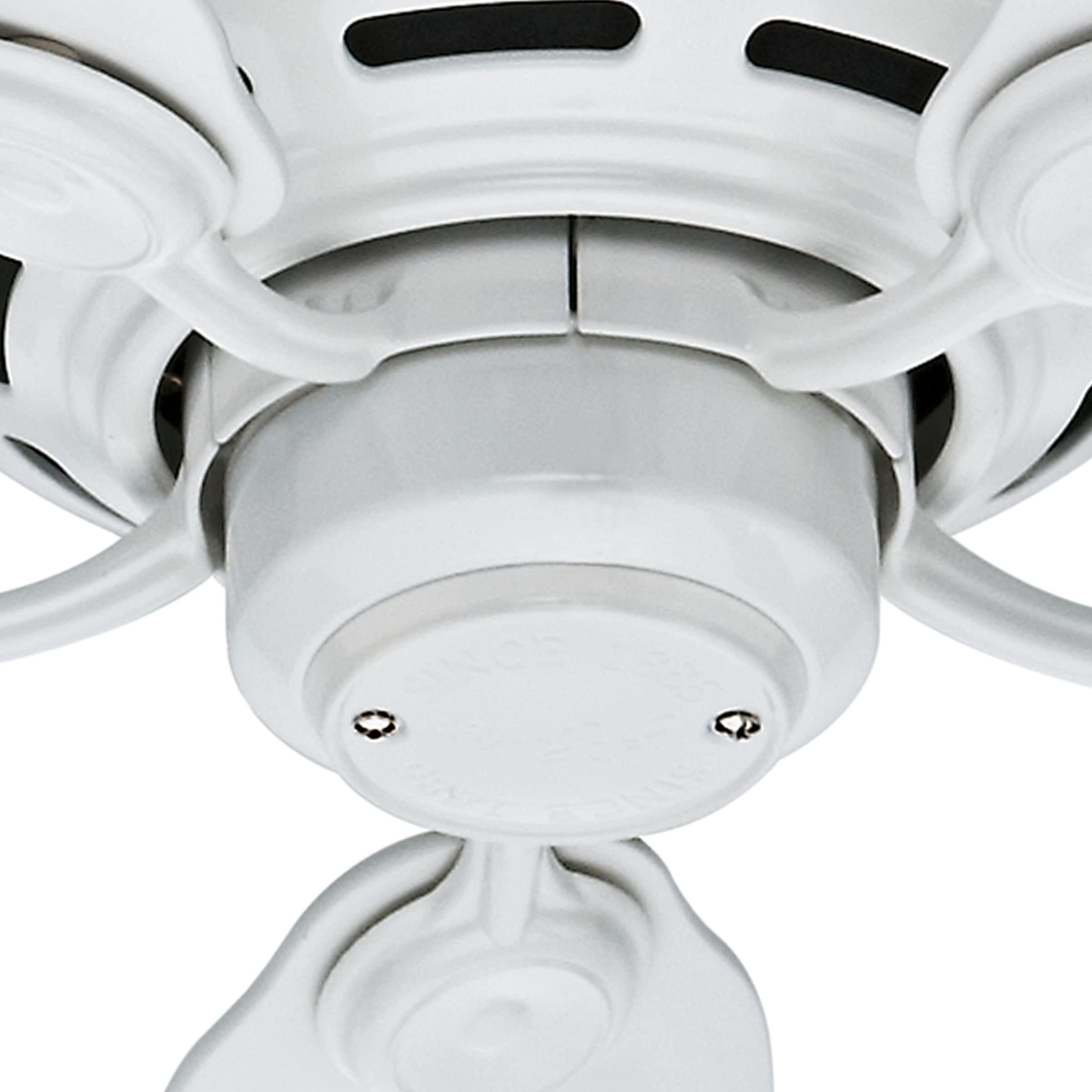 Hunter 51059 42-Inch Indoor Low Profile IV Ceiling Fan with Pull Chain Control, White Finish - Perfect for Bedrooms, Living Rooms & Home Offices