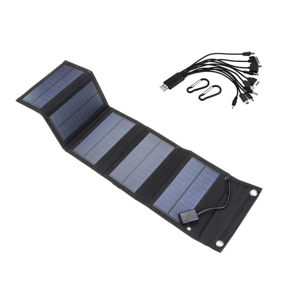 FAVOMOTO 15W 6V Foldable Solar Panel Kit - Portable Solar Charger for Outdoor Camping, Hiking, RV, Boat & Emergency Power Supply