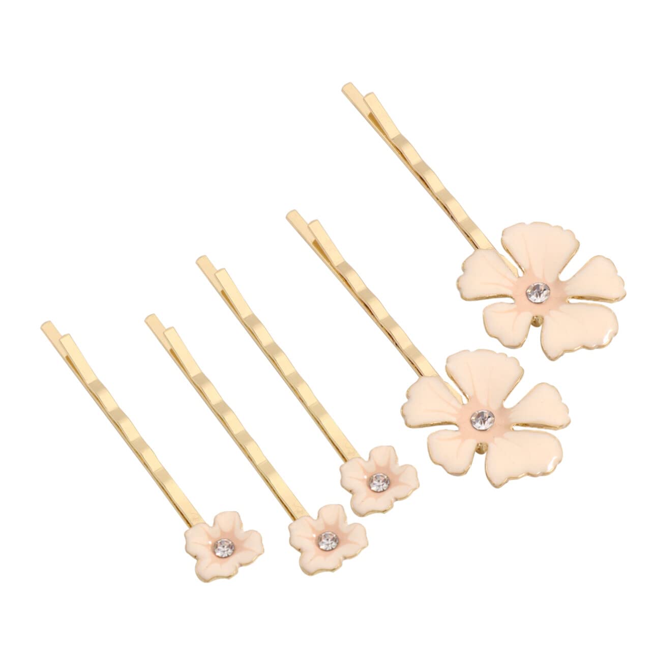 FOMIYES 5-Piece Vintage Rhinestone Flower Hair Clip Set for Women - Elegant Metal Hairpins with Jewelry Accents for Weddings, Parties & Everyday Wear