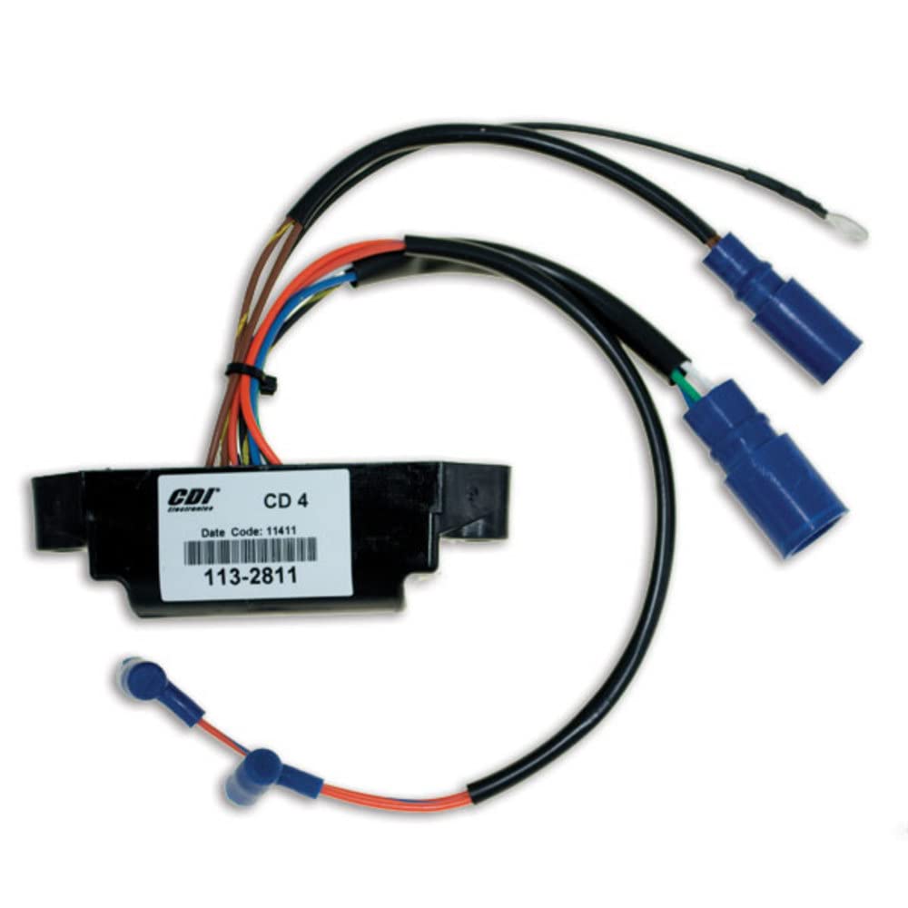 CDI Electronics 113-2811 Power Pack 4 Cylinder for Johnson Evinrude/OMC Sea Drive Outboard Motors - Reliable Ignition Replacement for Smooth Boating & Fishing Adventures