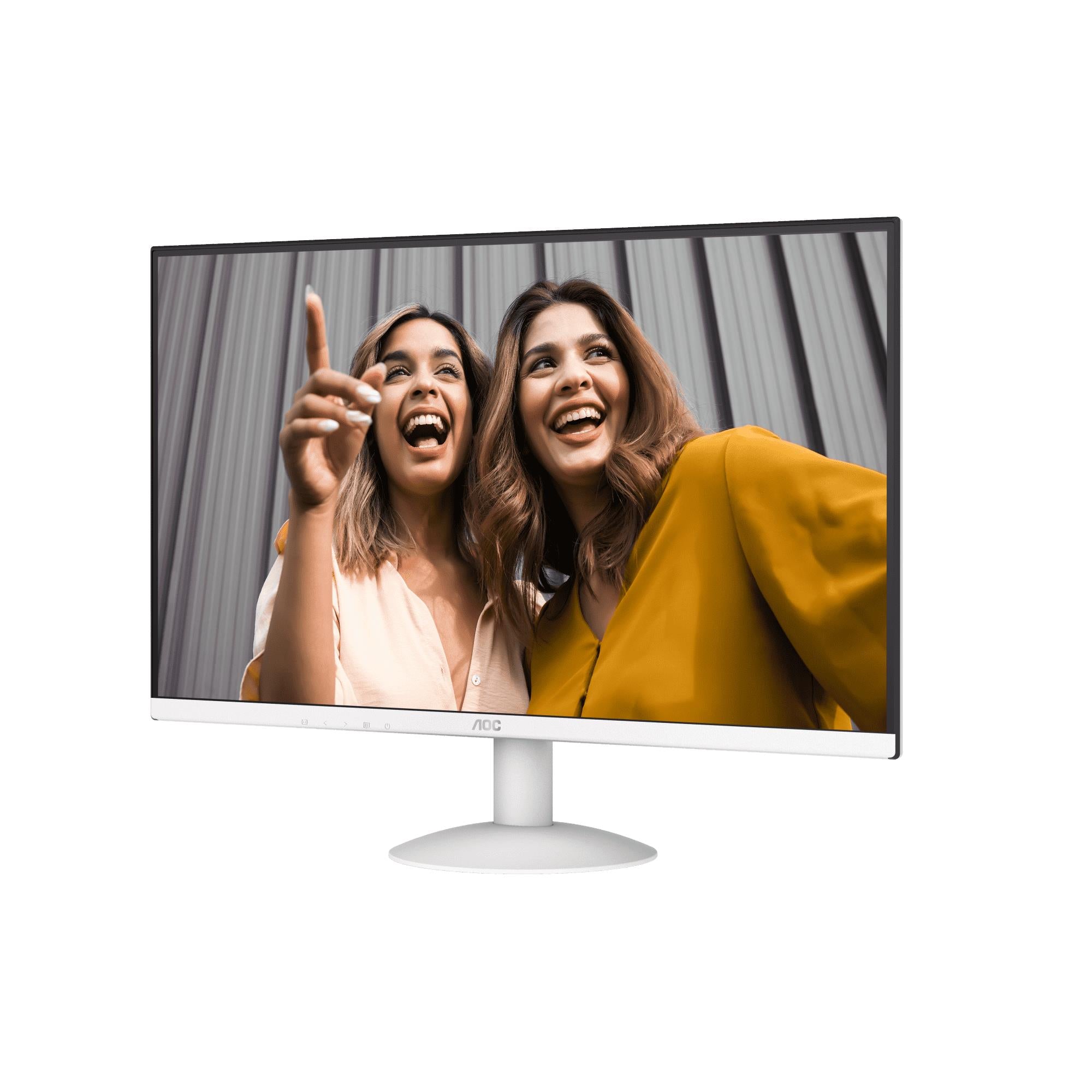 AOC 27B30H/BW 27-Inch Full HD 120Hz Ultra Slim Computer Monitor (White) - Perfect for Gaming, Office Work & Home Entertainment