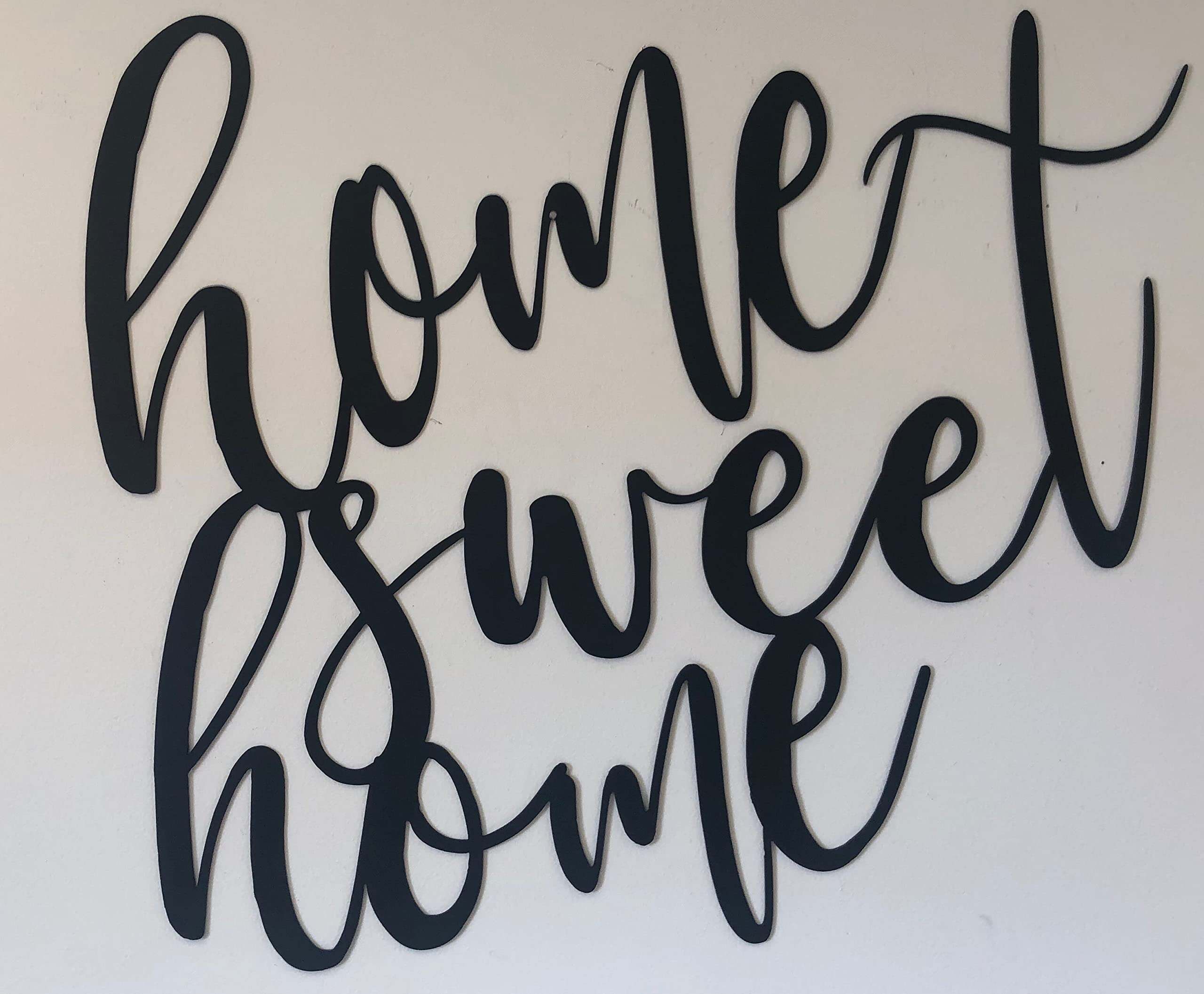 Home Sweet Home Cursive Metal Wall Art - 22