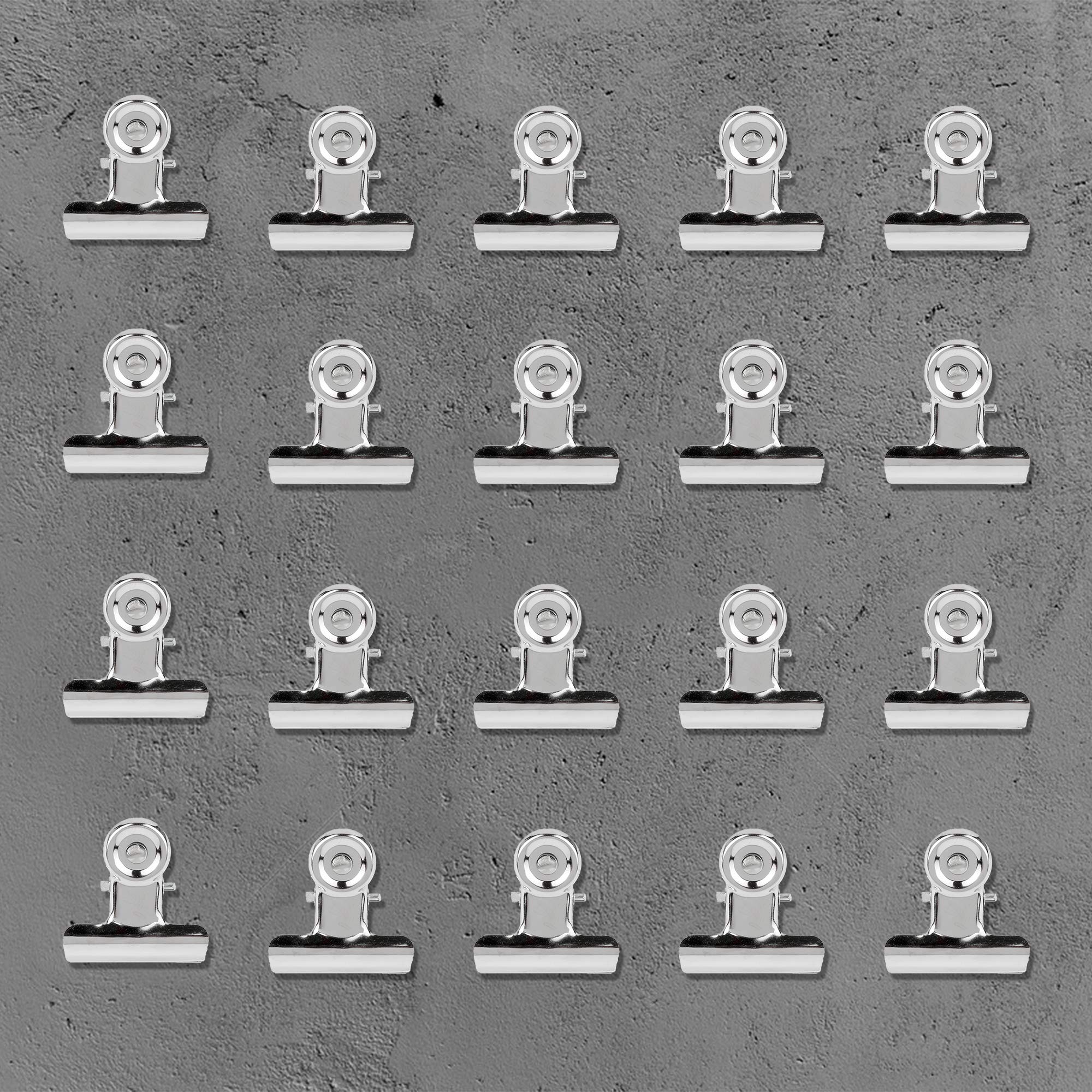 50 Heavy Duty Push Pins with Silver Clips - No Hole Office Bulletin Board Pins for Cork Boards, Cubicle Walls & Whiteboards - Perfect for School, Home & Office Organization