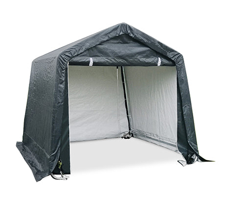 6' x 6' Portable Garage for Outdoor Storage - Heavy Duty Gray Shelter for Cars, Equipment & Seasonal Items | Perfect for Backyard, RV & Vehicle Protection