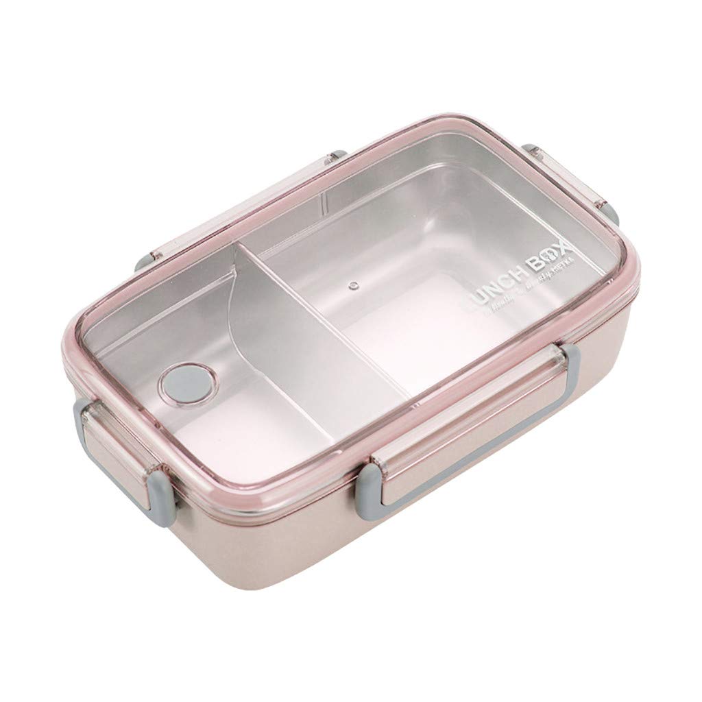 Stainless Steel Bento Box - Insulated Multilayer Lunch Container for Food Storage | Leakproof & Eco-Friendly | Perfect for Office, School, Picnics & Meal Prep (Pink, One Size)