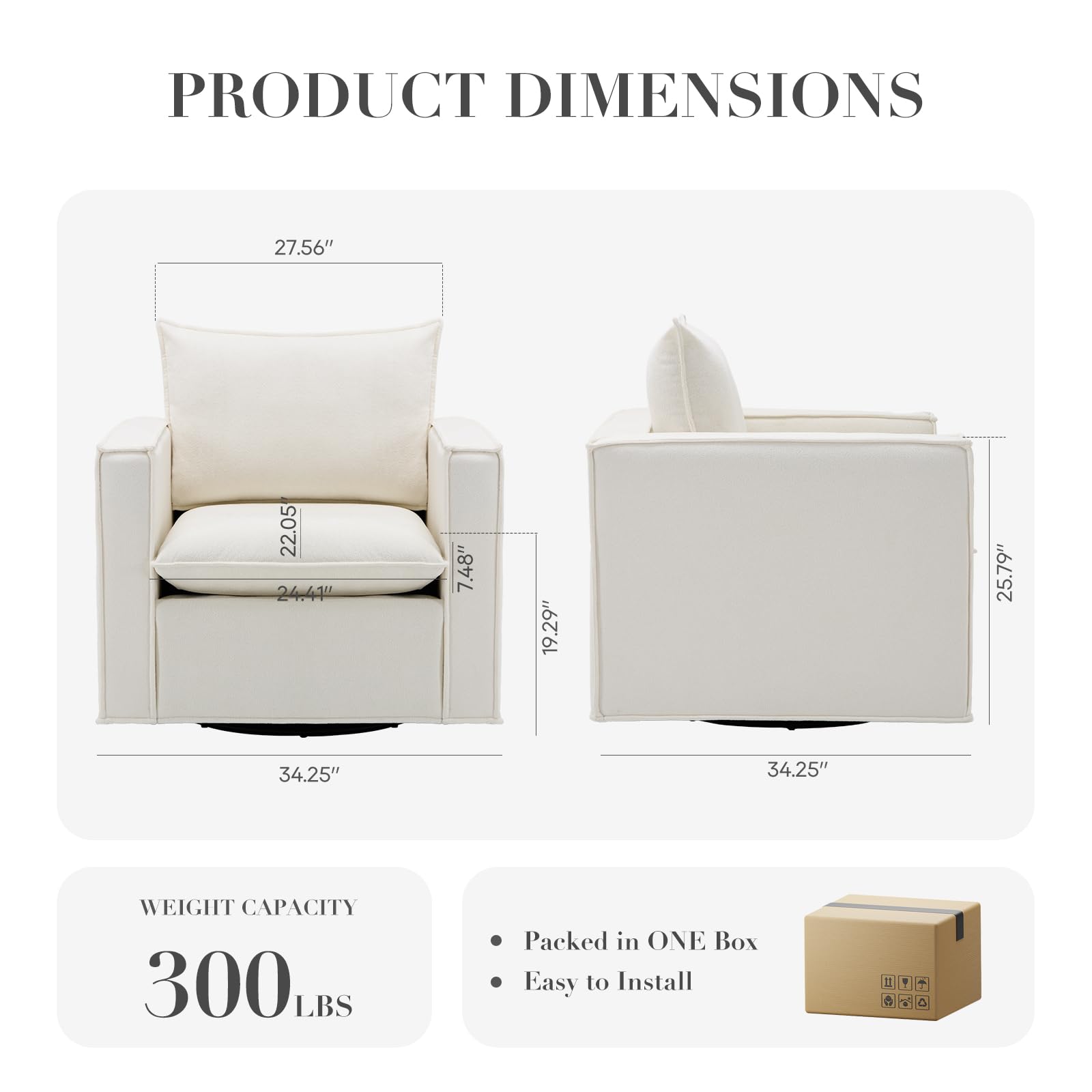 Modern Swivel Accent Chair 34