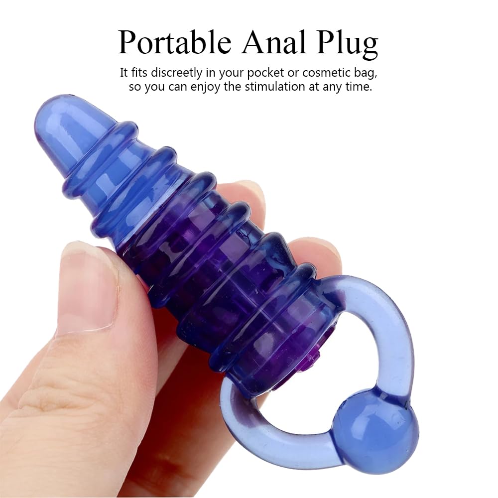 Vibrating Anal Plug with Pull Ring - Mini Butt Plug Anal Vibrator for Prostate Massage & Pleasure | BDSM Sex Toy for Men, Women & Couples | Perfect Beginner Anal Toy for Solo Play & Couples Gift