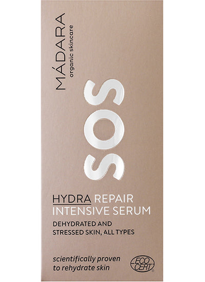 Madara SOS Hydra Repair Intensive Serum - Hydrating Face Serum for Dry Skin, Vegan & Cruelty-Free Skincare - Perfect for Night Routine & Post-Travel Skin Recovery